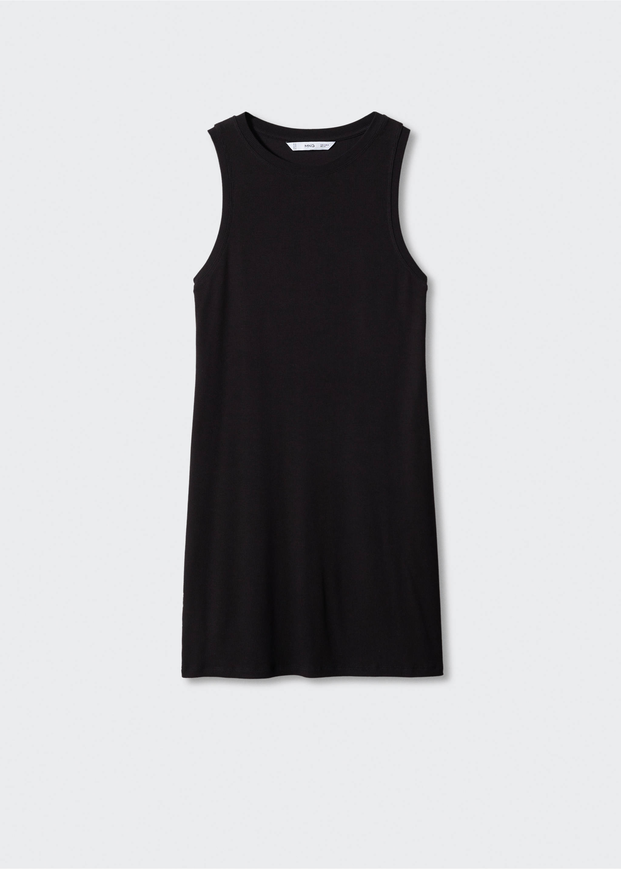 Short knitted dress - Article without model, Black. Ref: 57040302-00.
