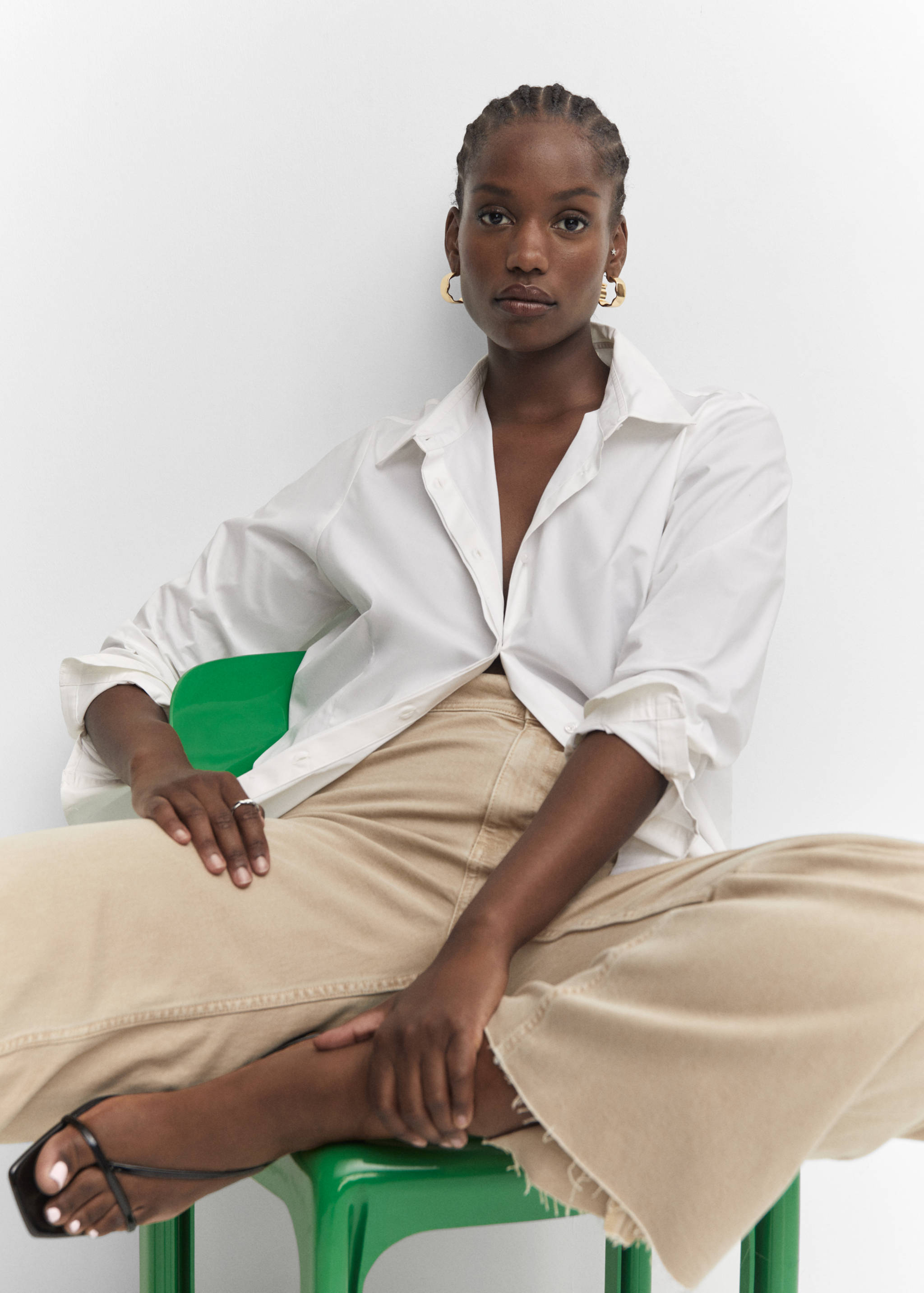 Jean style jupe-culotte Catherin taille haute - Détail de l'article 4