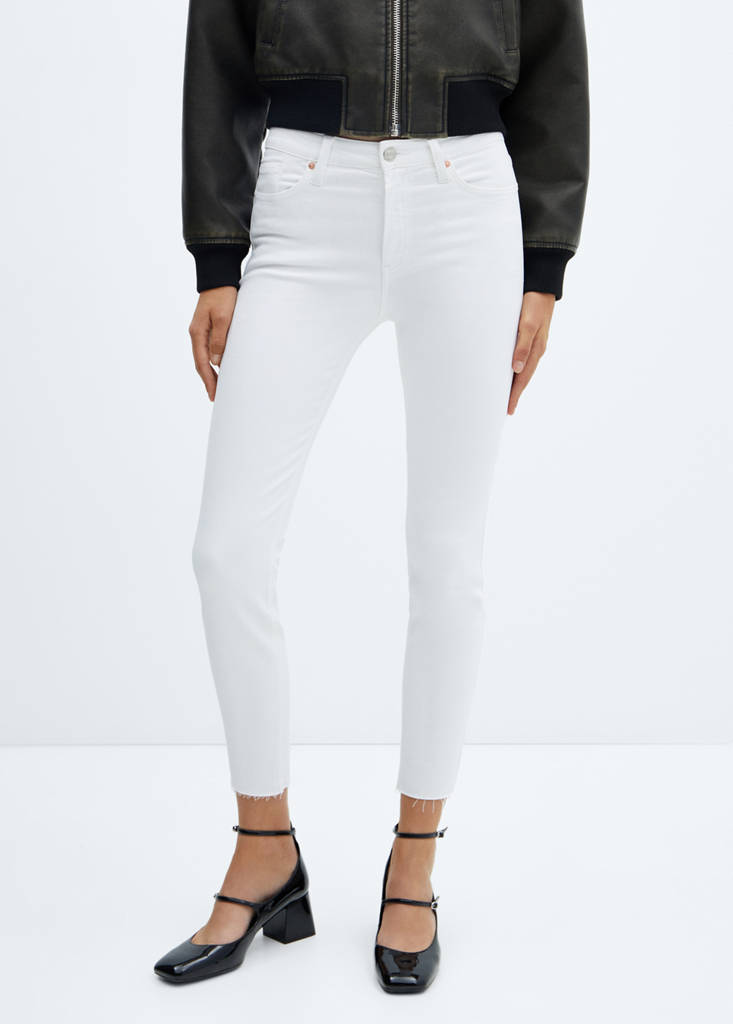 Skinny cropped jeans — White