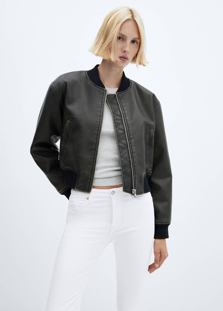 Skinny cropped jeans — White