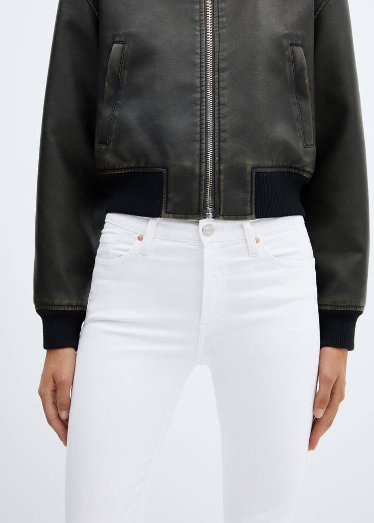 Skinny cropped jeans — White
