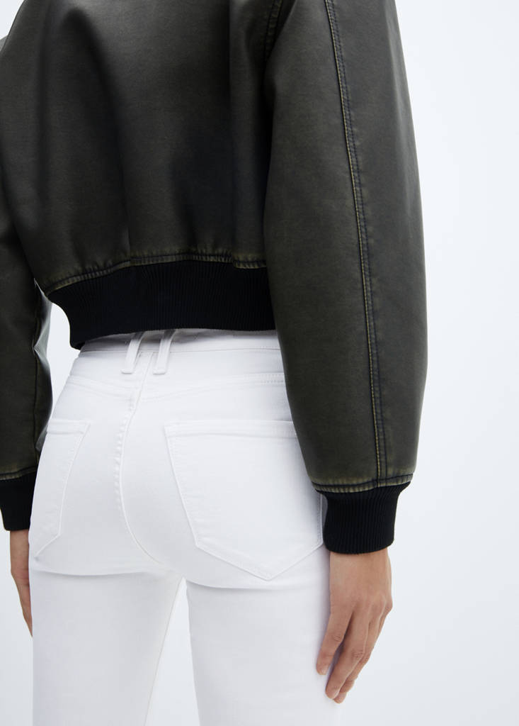 Skinny cropped jeans — White