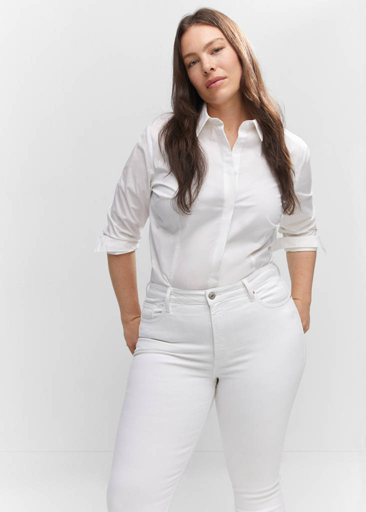 Skinny cropped jeans — White