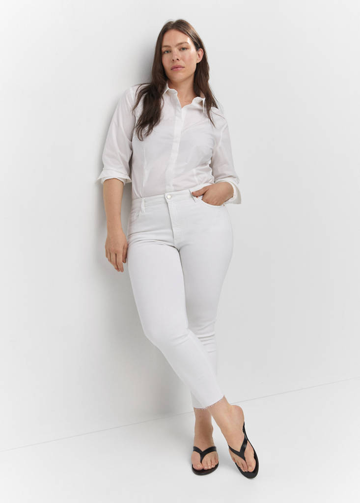 Skinny cropped jeans — White