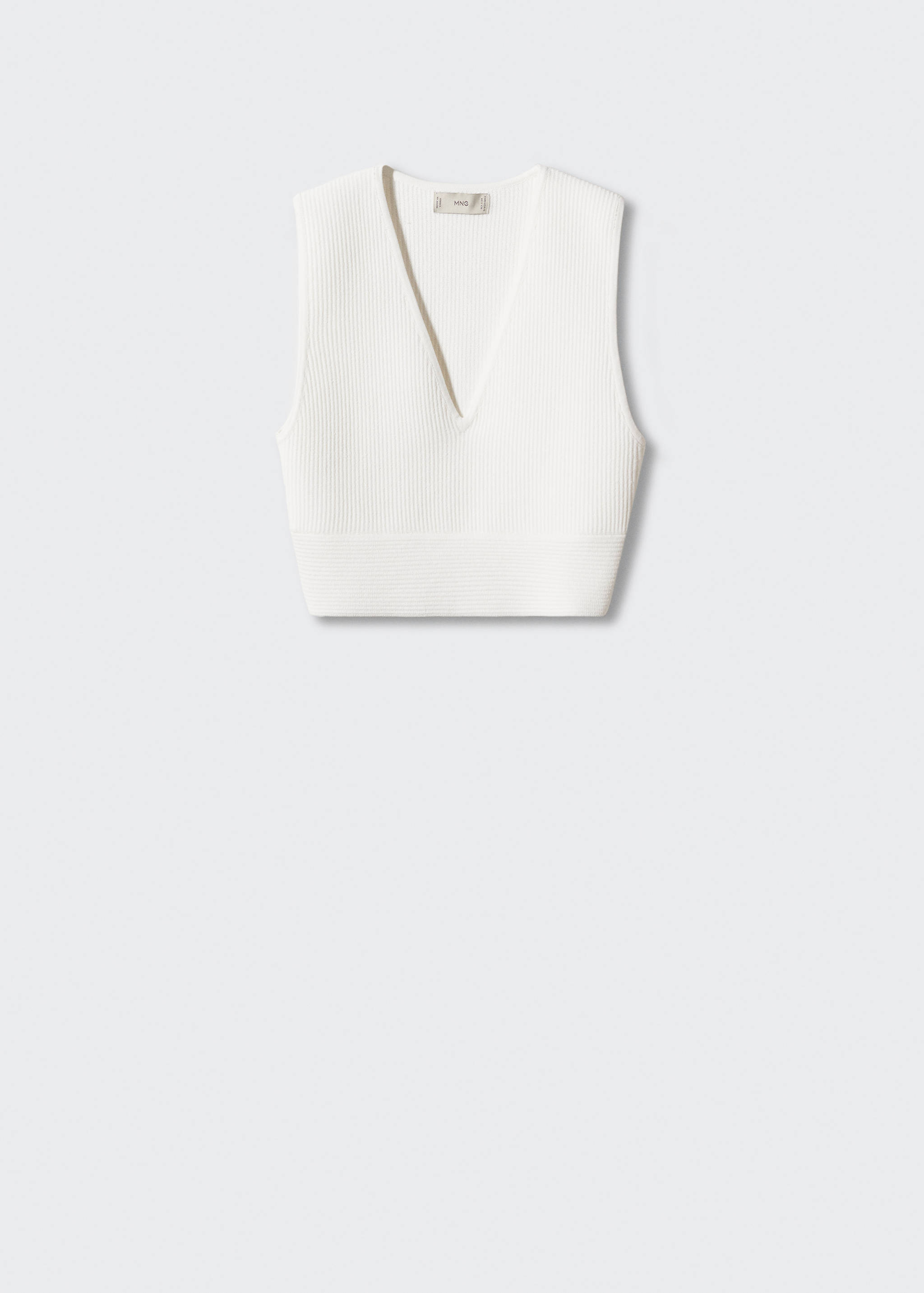 Top crop côtelé - Article sans modèle