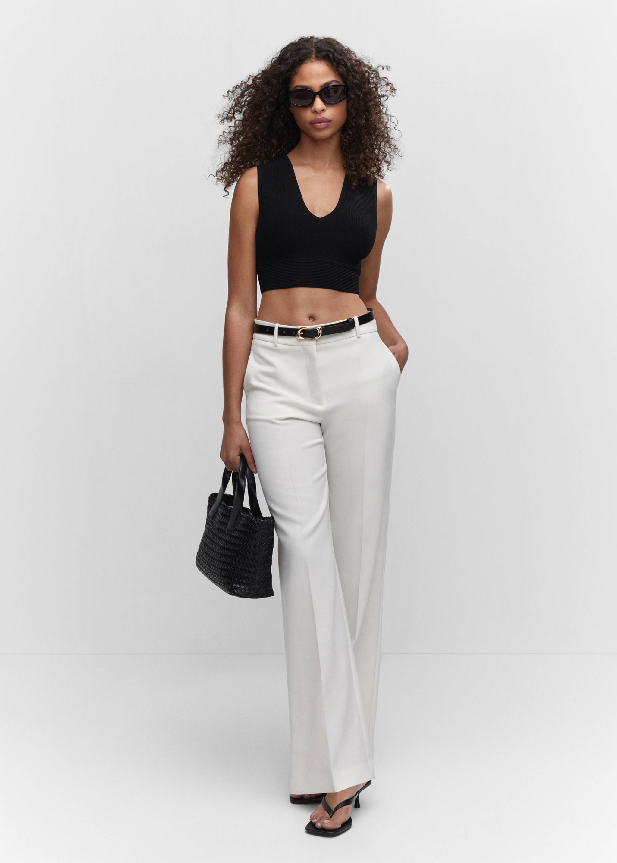 Top crop côtelé - Plan général