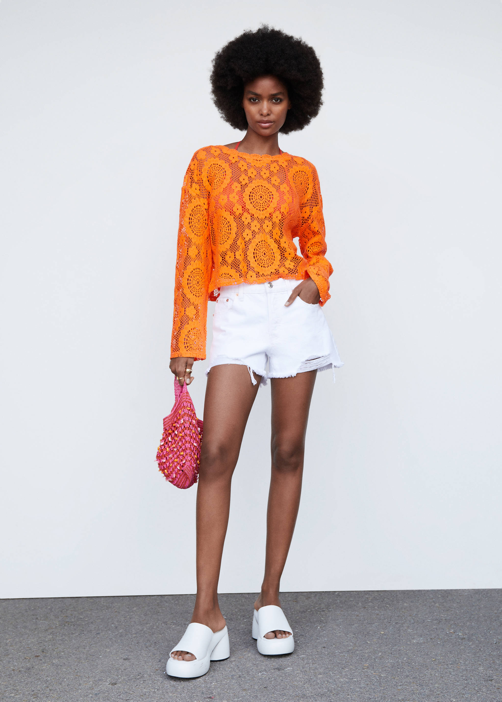 T-shirt broderies ajourées - Plan général