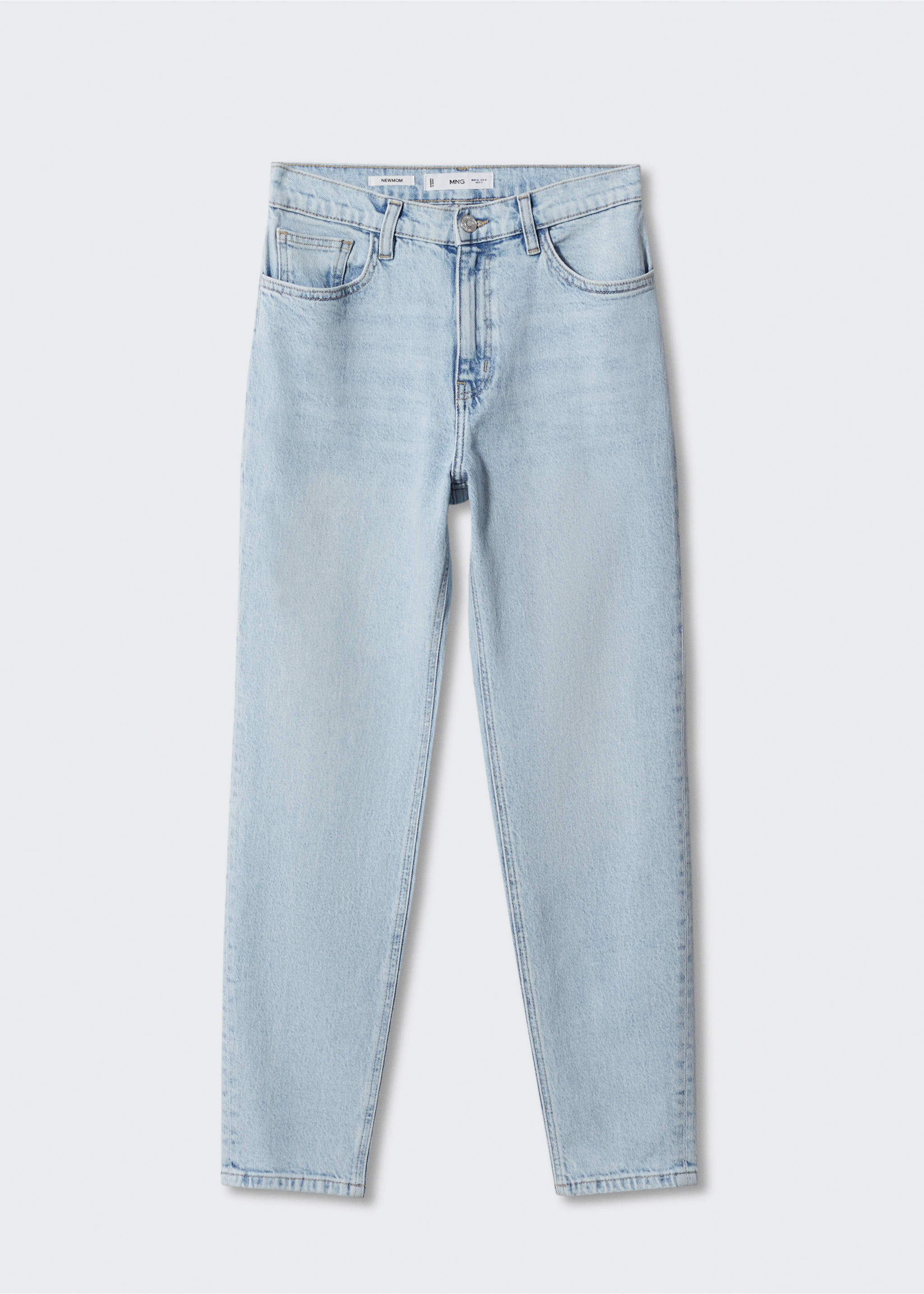 Jeans Newmom confort tiro alto - Artículo sin modelo, Azul bleach. Ref: 57040364-00.