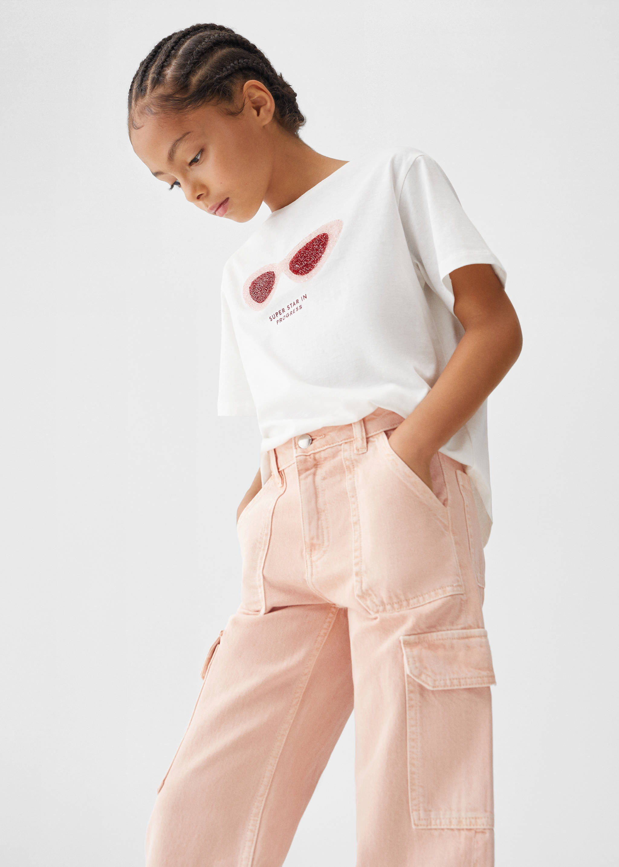 Pantalón cargo algodón - Plano medio