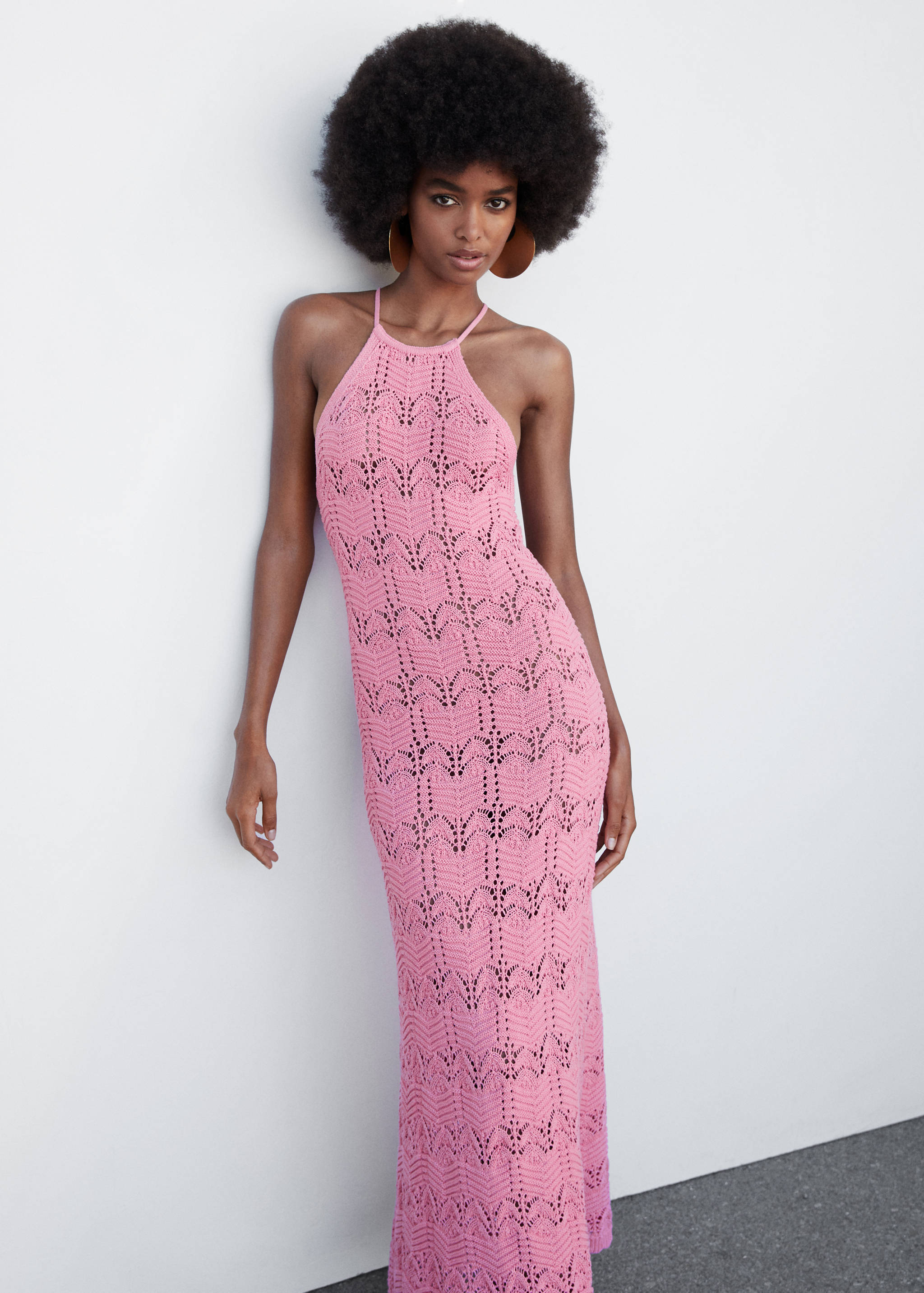 Robe longue crochet - Plan moyen