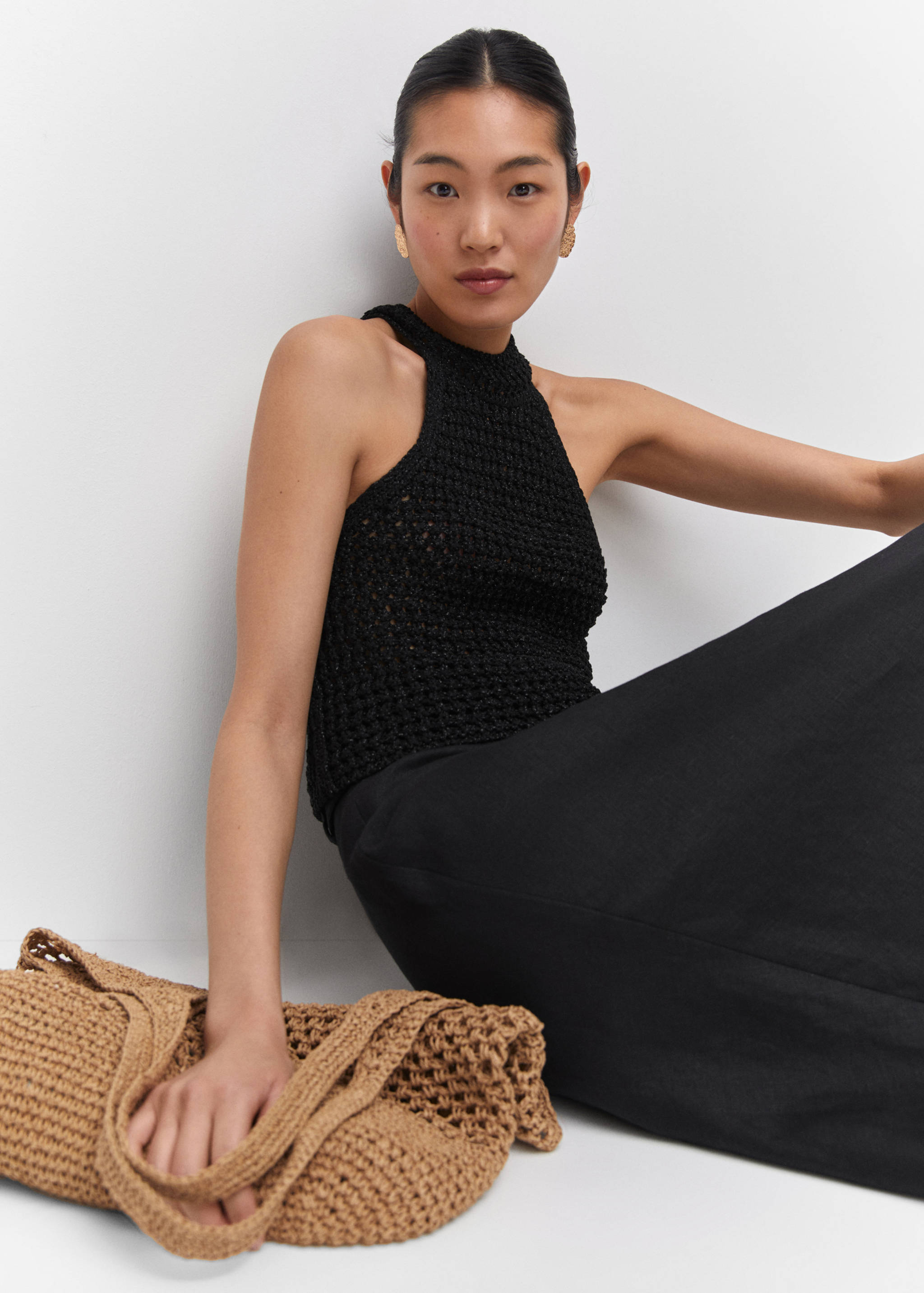 Neckholder-Top aus Lurex - Detail des Artikels 2