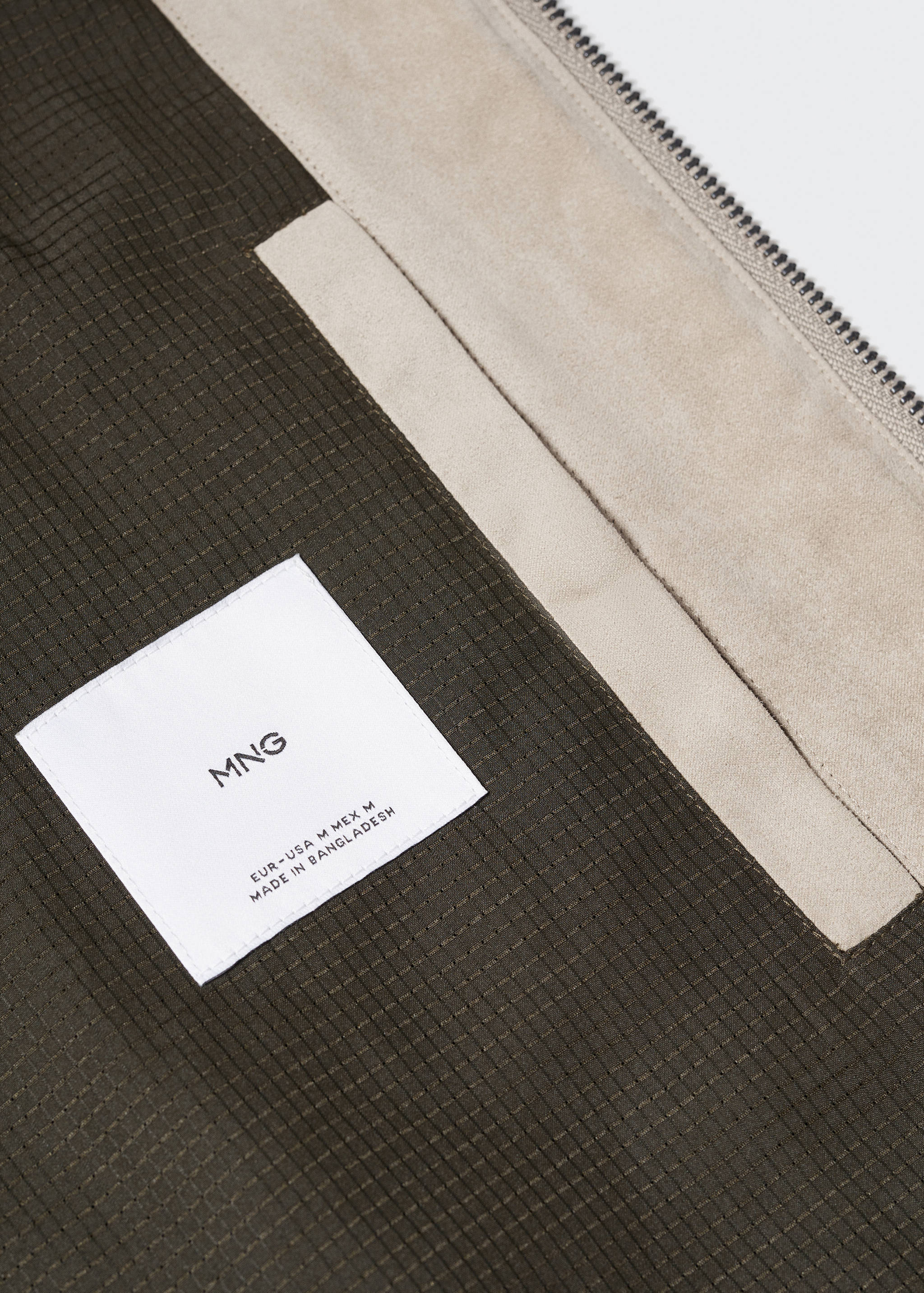 绒面革效果飞行员夹克 - null