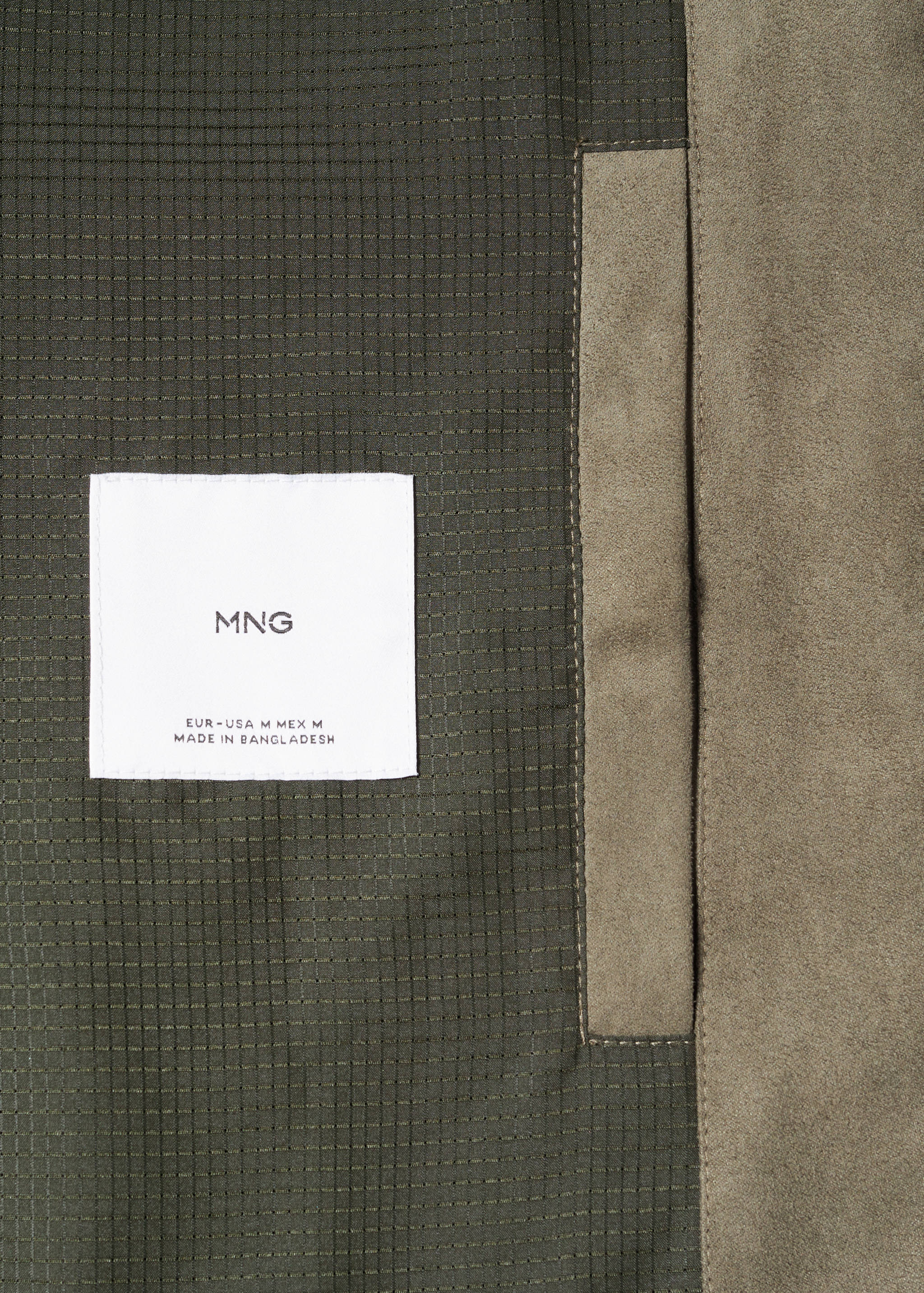 绒面革效果飞行员夹克 - null