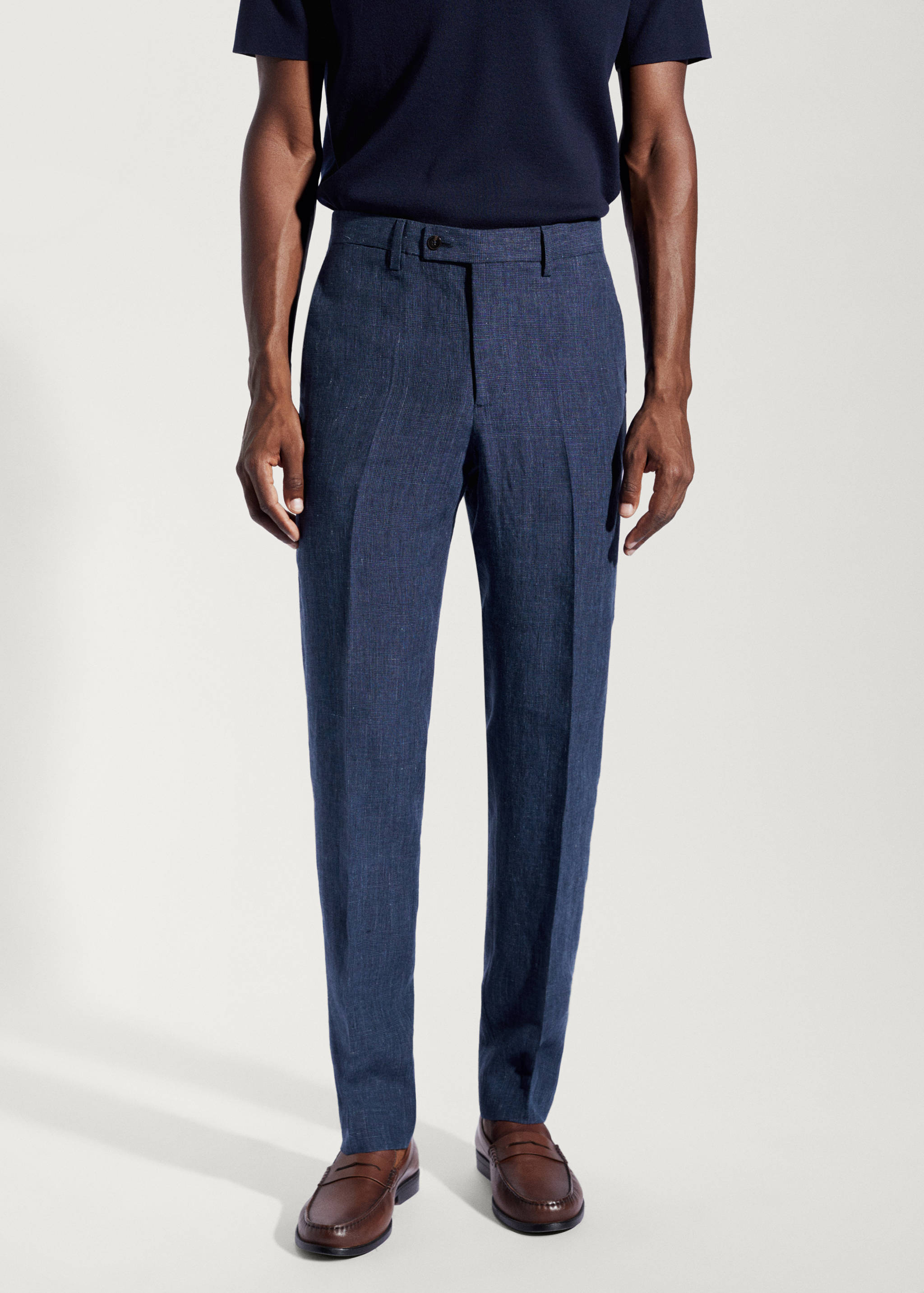 Pantalon costume 100 % lin - Plan moyen