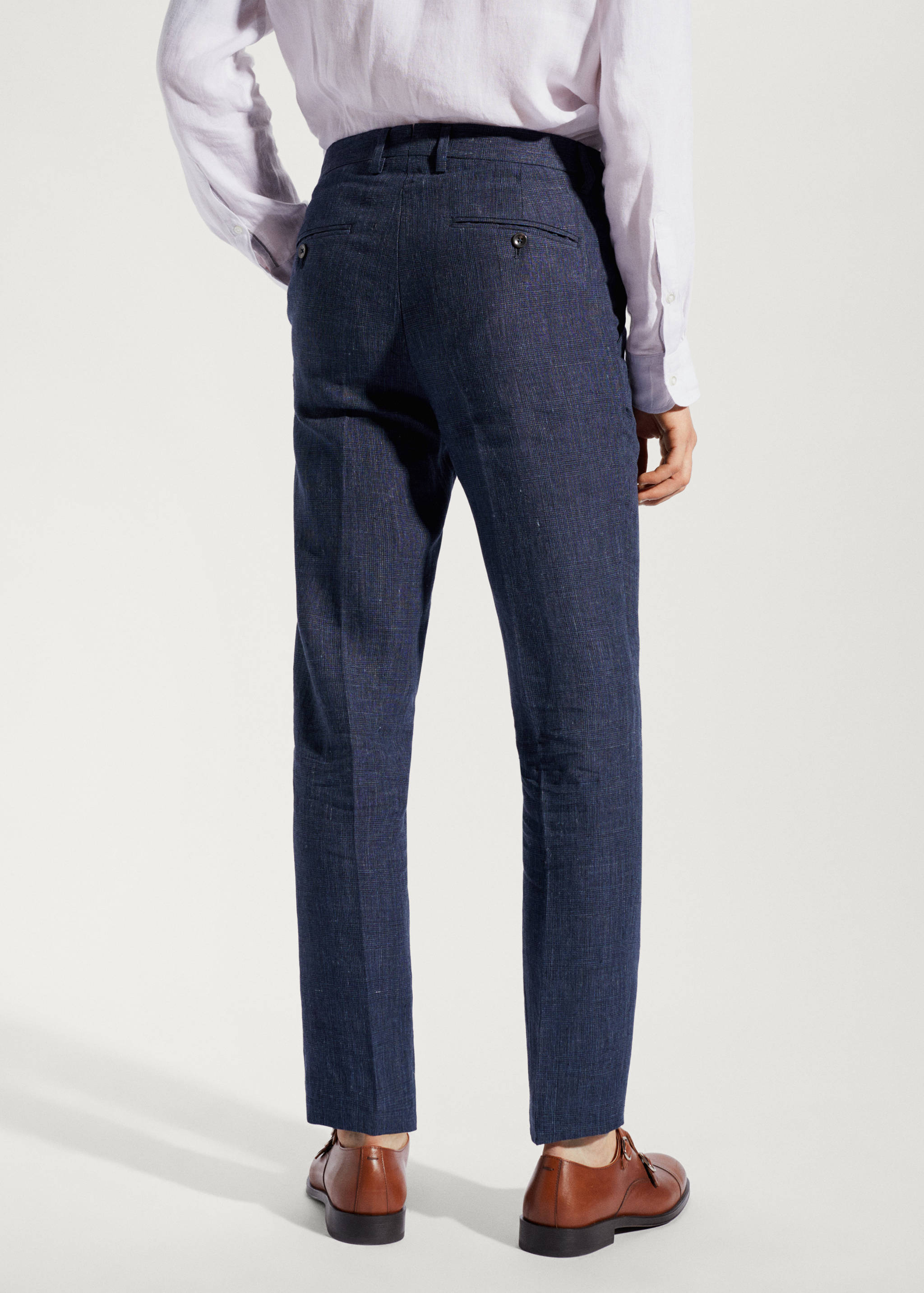 Pantalón traje 100% lino - Reverso del artículo