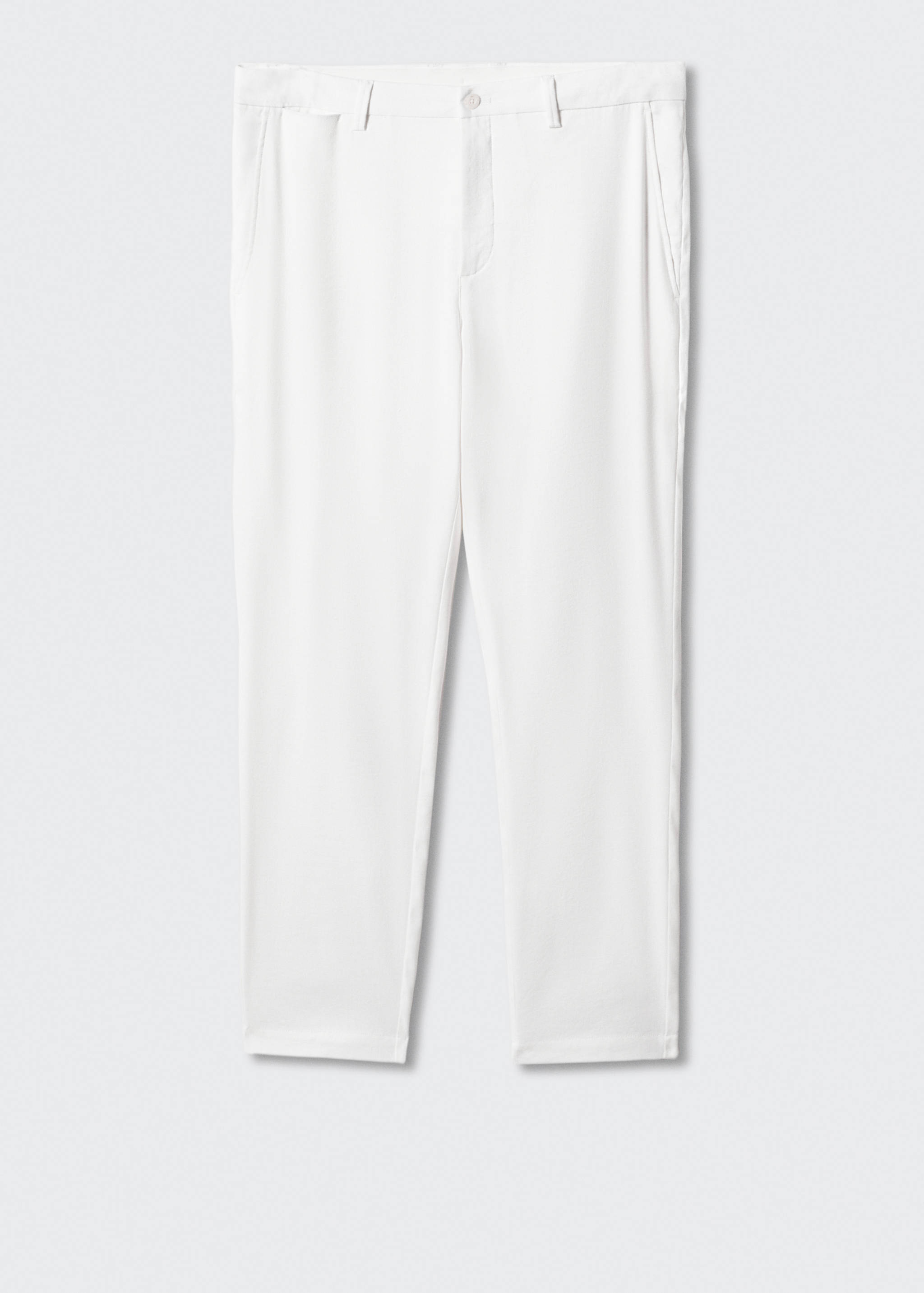 Linen slim-fit trousers with inner drawstring - Article without model