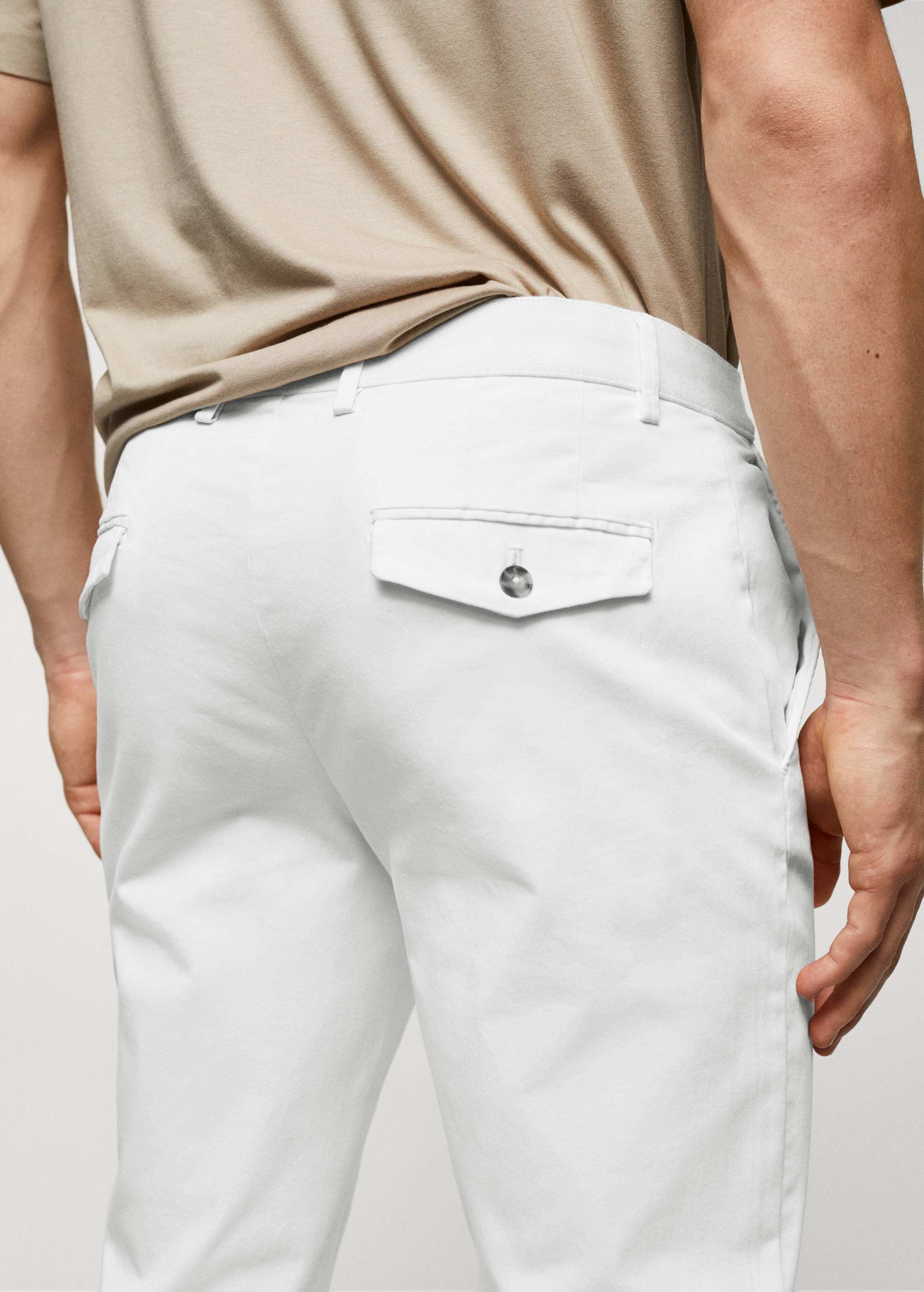 Cotton tapered crop trousers - Details of the article 6