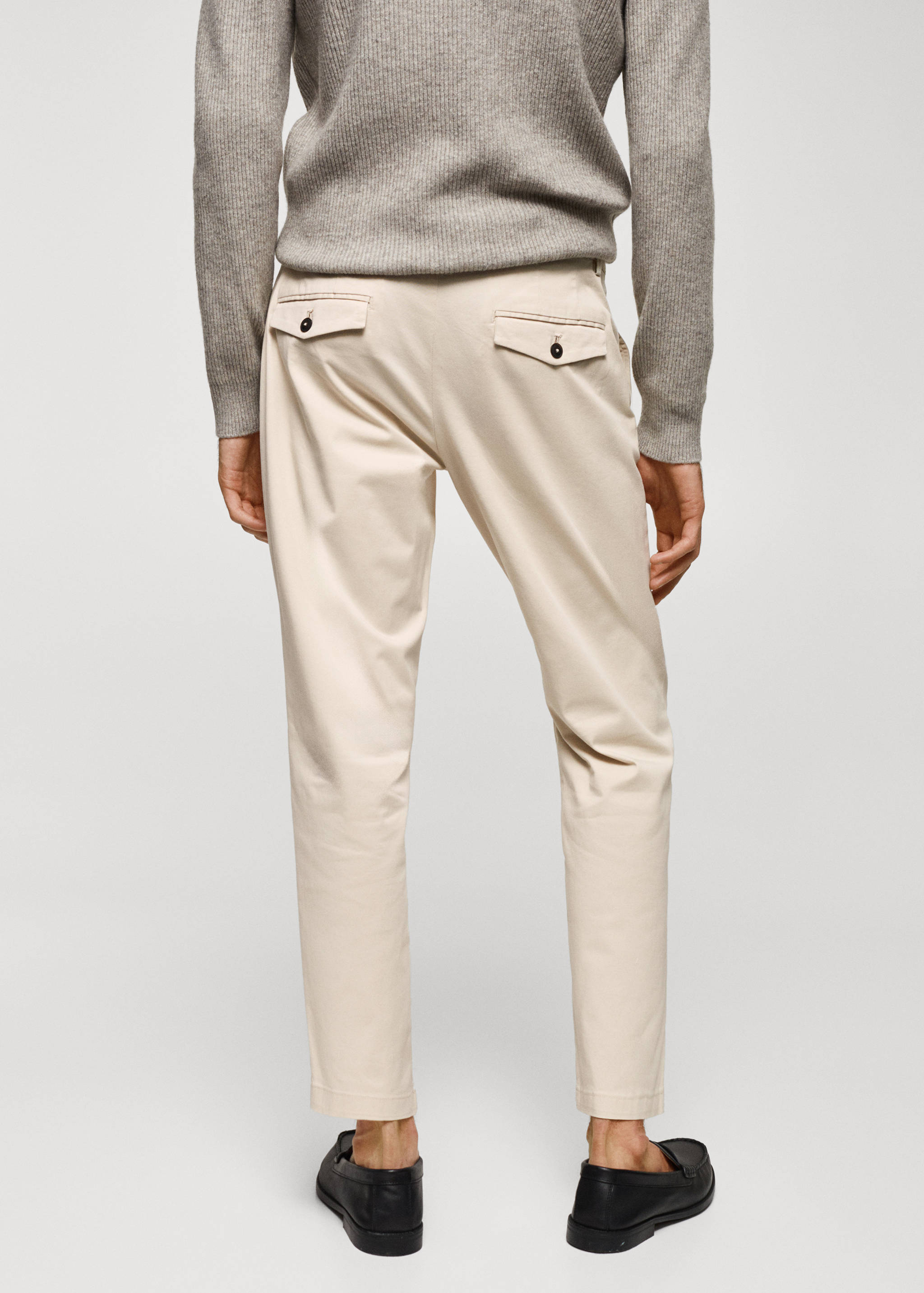 Cotton tapered crop trousers - Reverse of the article