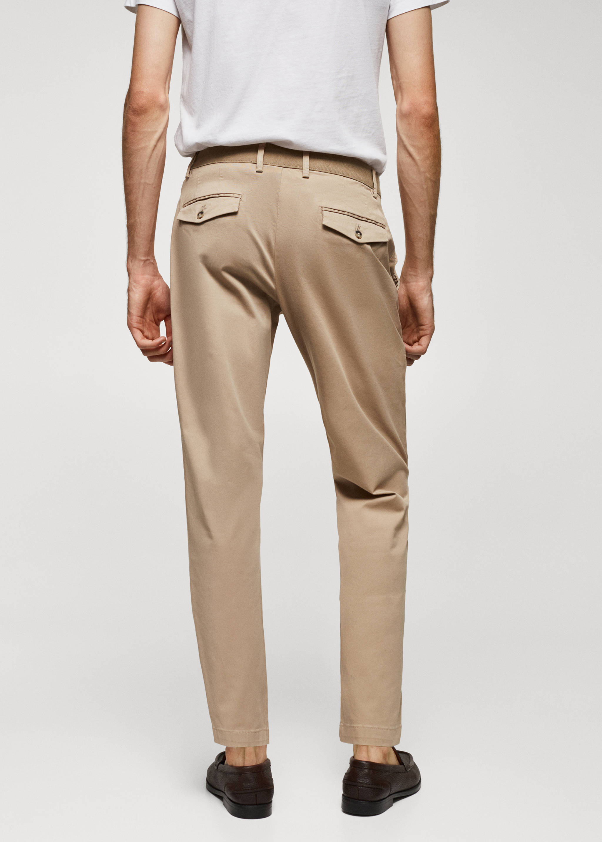 Cotton tapered crop trousers - Reverse of the article