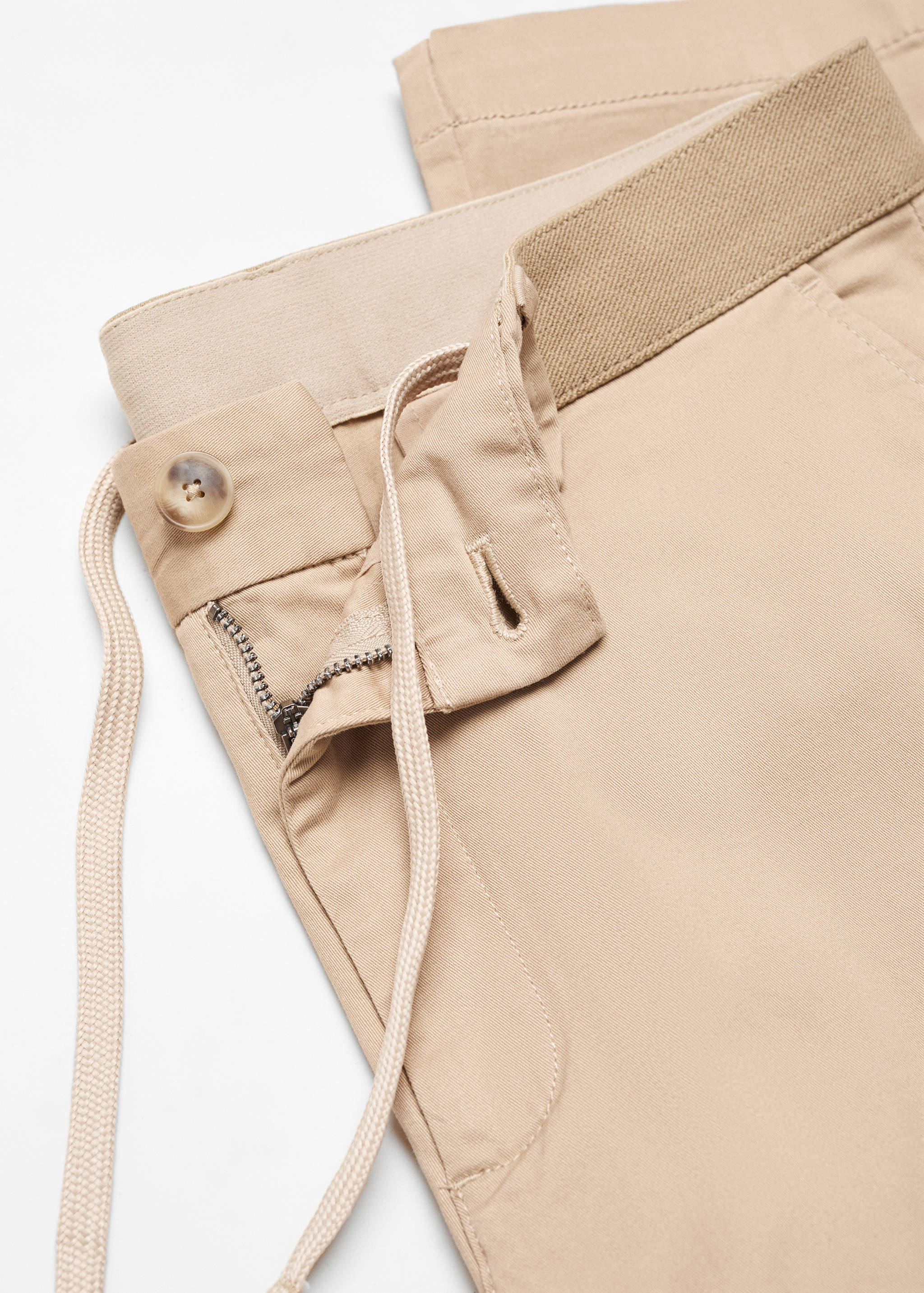 Cotton tapered crop trousers - Details of the article 8