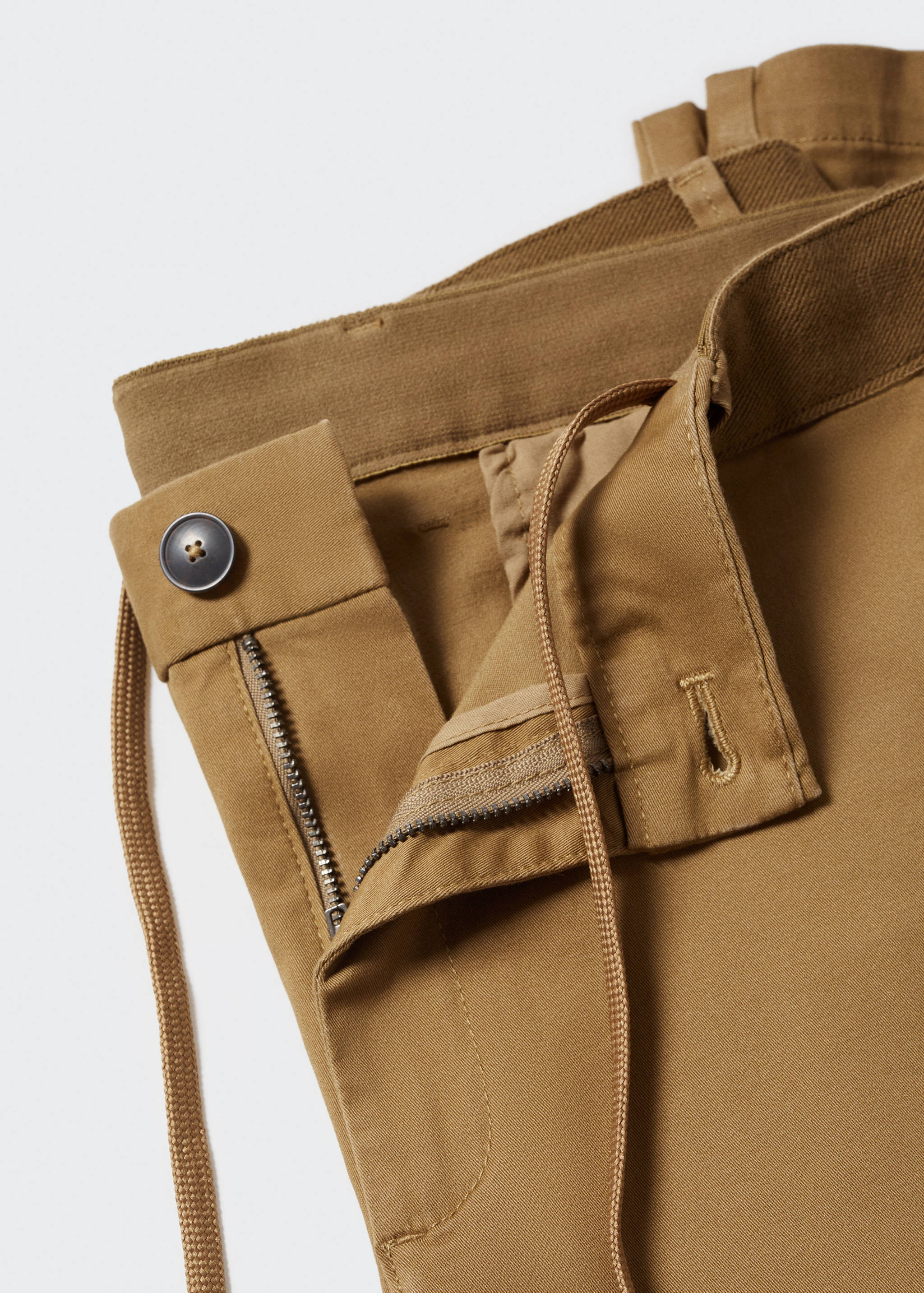 Cotton tapered crop trousers - Details of the article 8