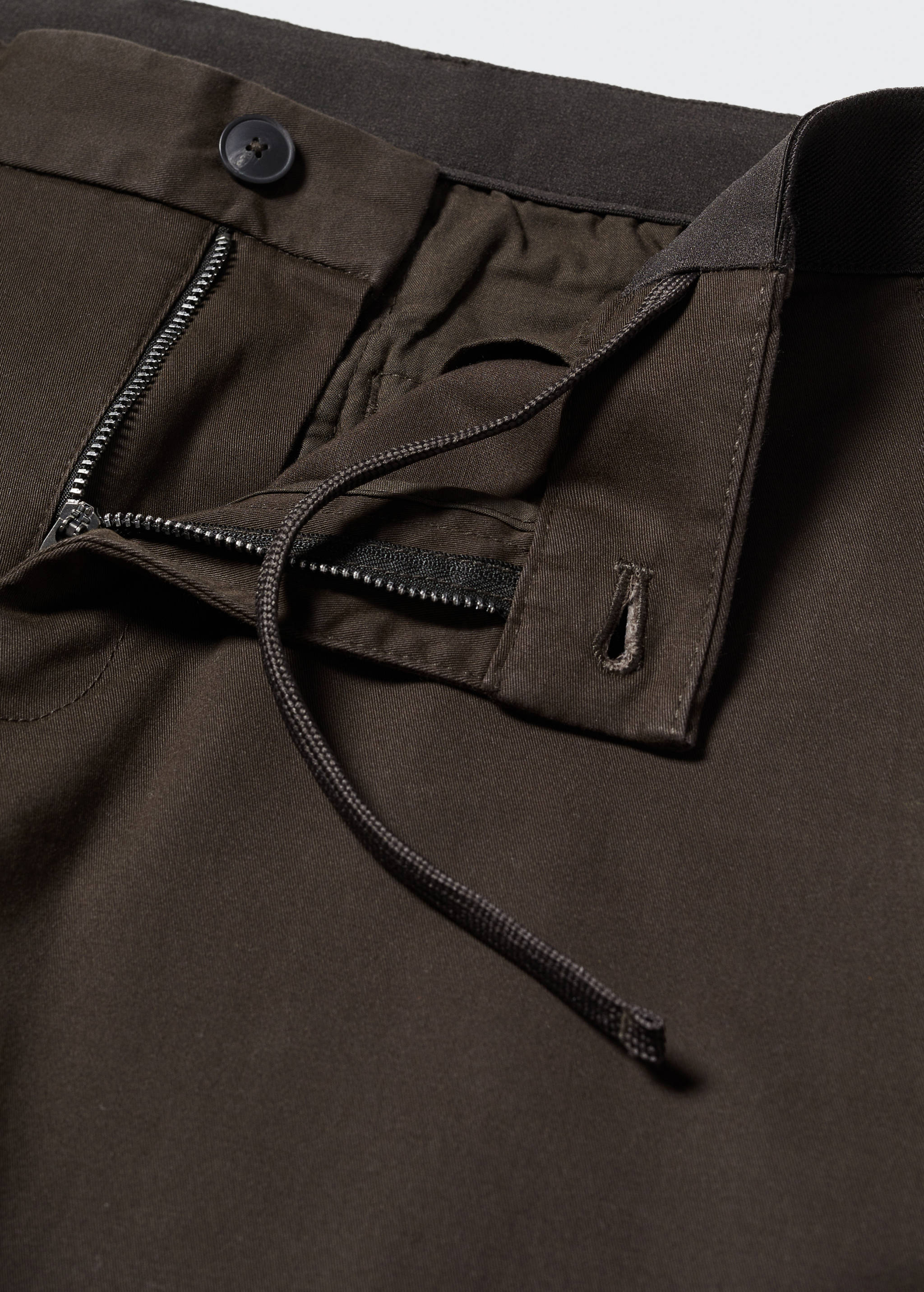 Cotton tapered crop trousers - Details of the article 8