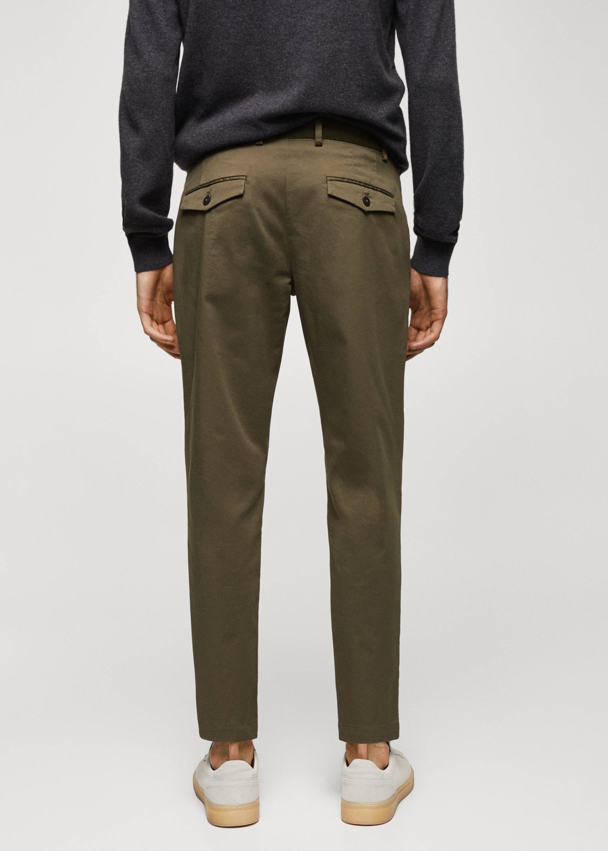 Cotton tapered crop trousers - Reverse of the article