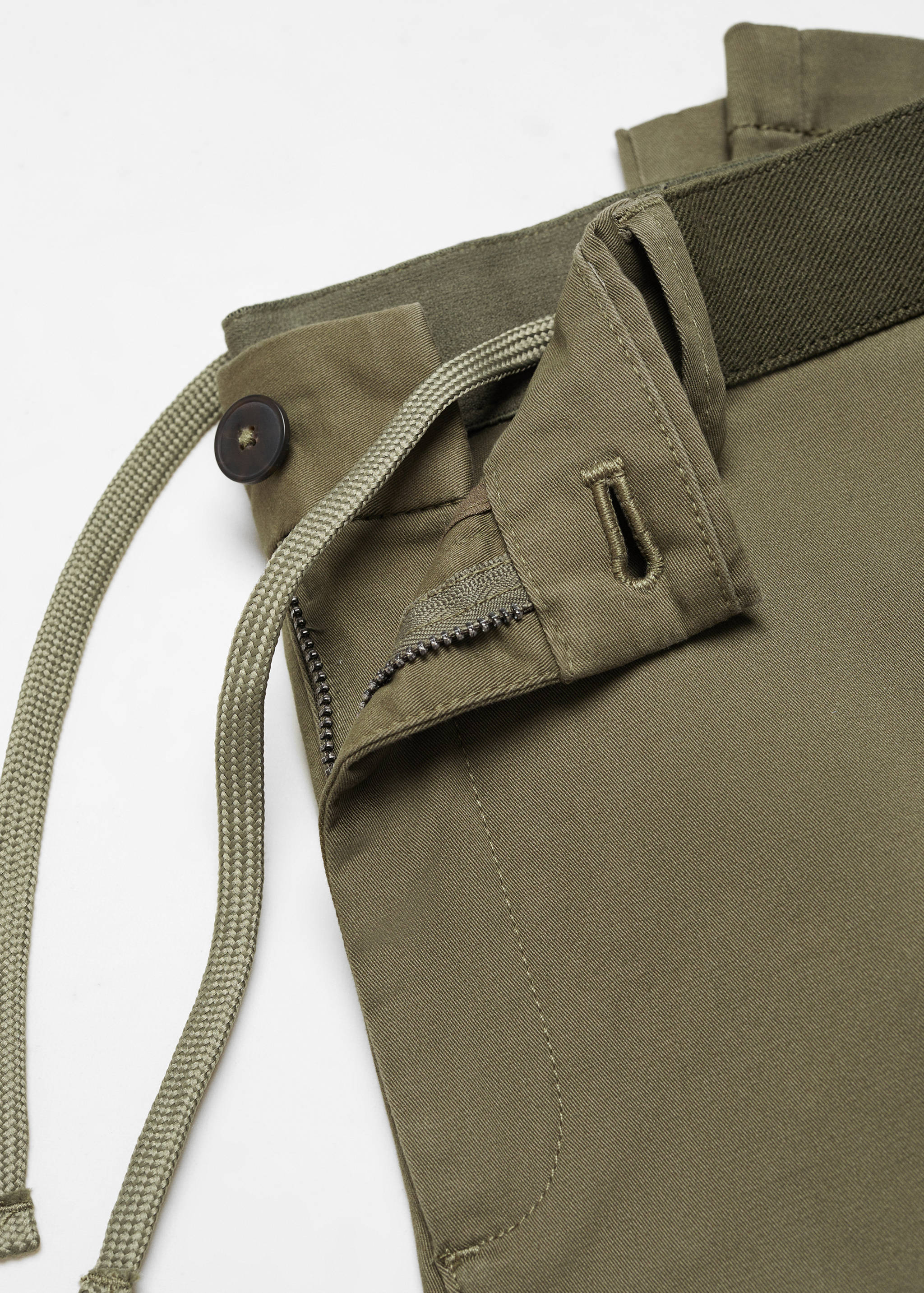 Cotton tapered crop trousers - Details of the article 8