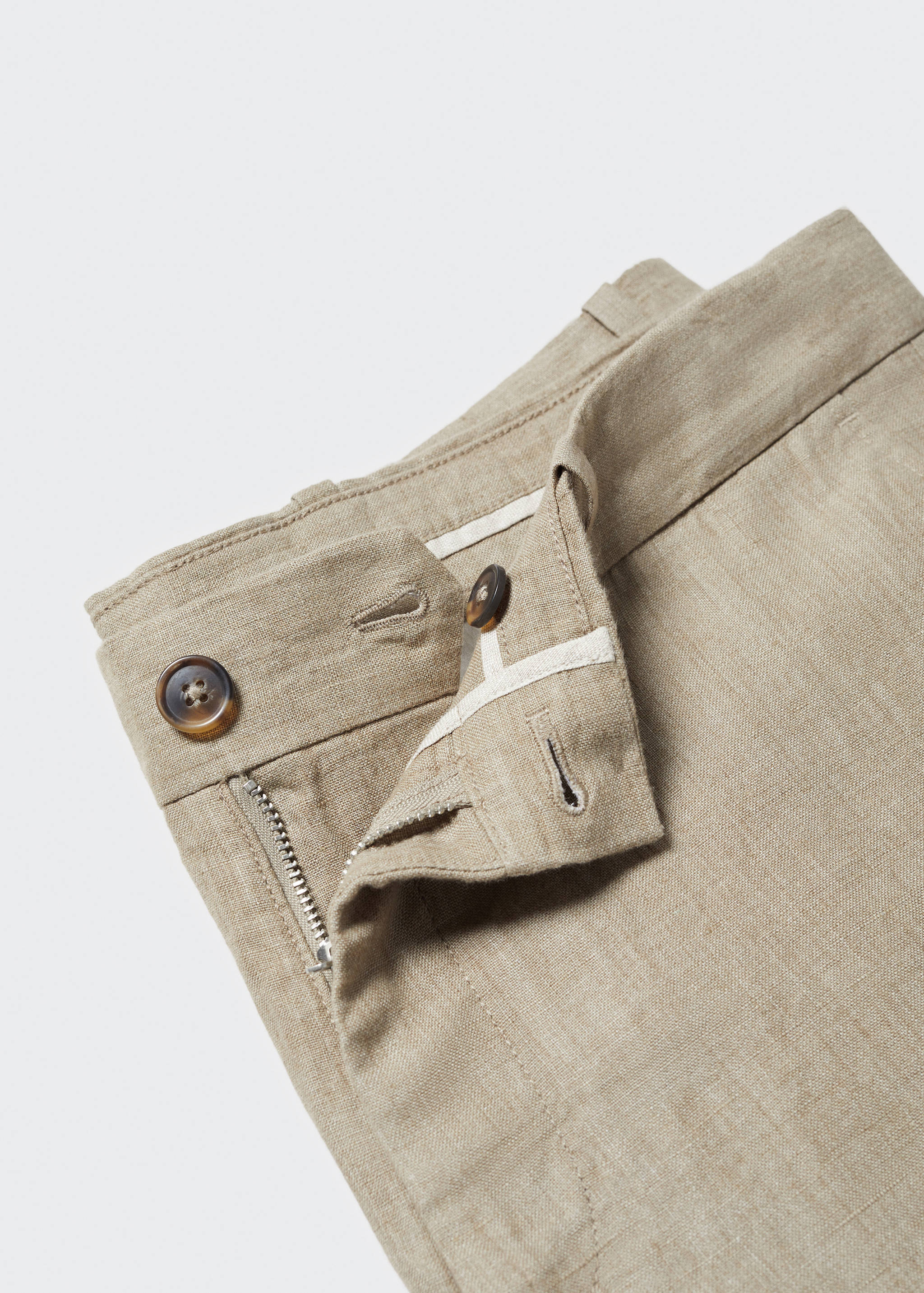 100% linen bermuda shorts - Details of the article 8