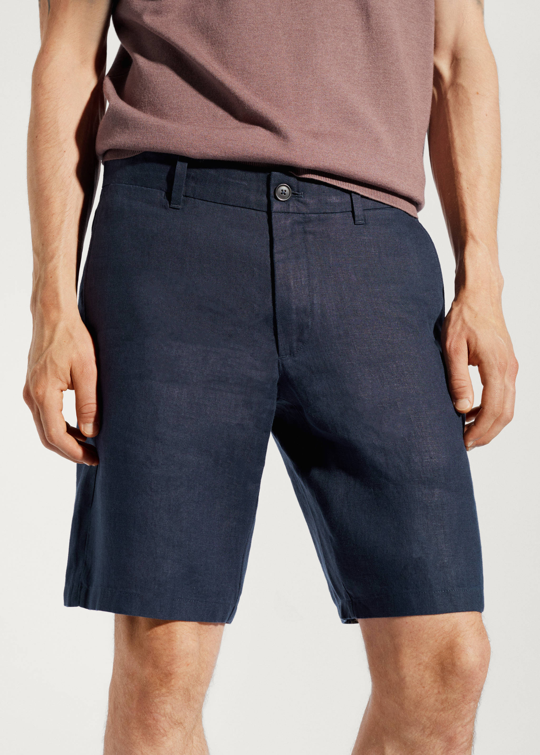 100% linen bermuda shorts - Details of the article 1