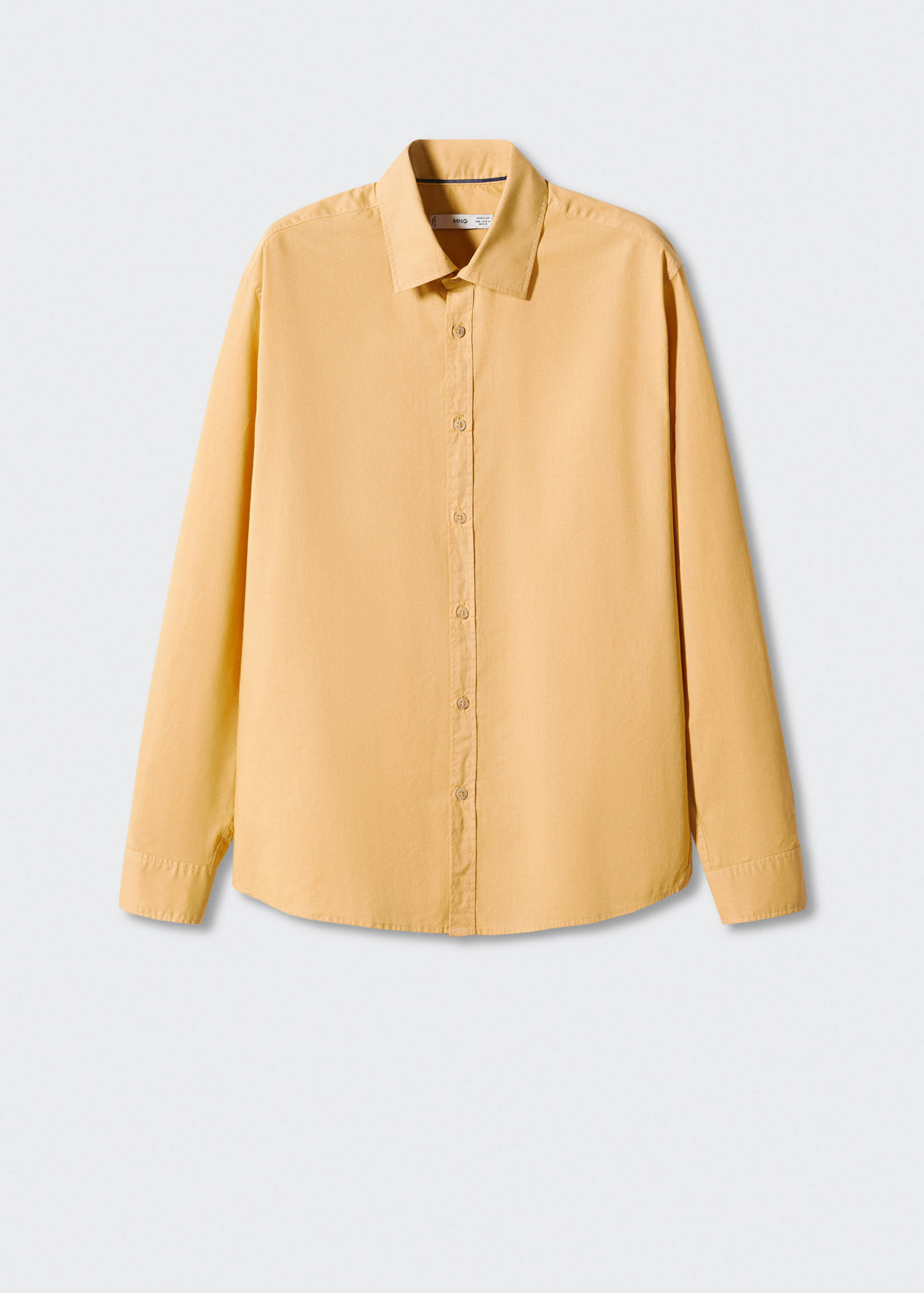 常规版型棉质薄纱衬衫 - null