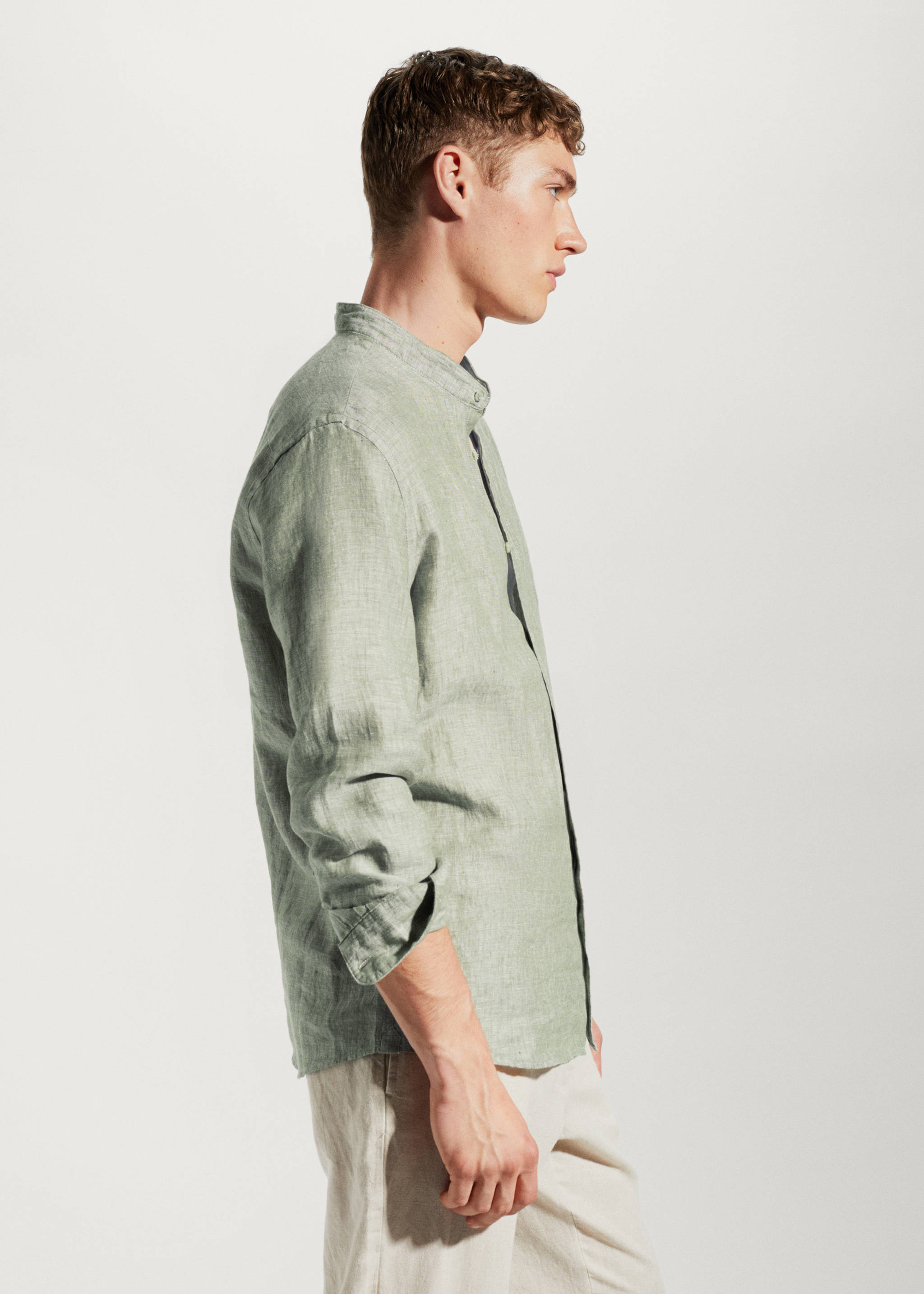 Camisa 100% lino cuello mao - Detalle del artículo 2