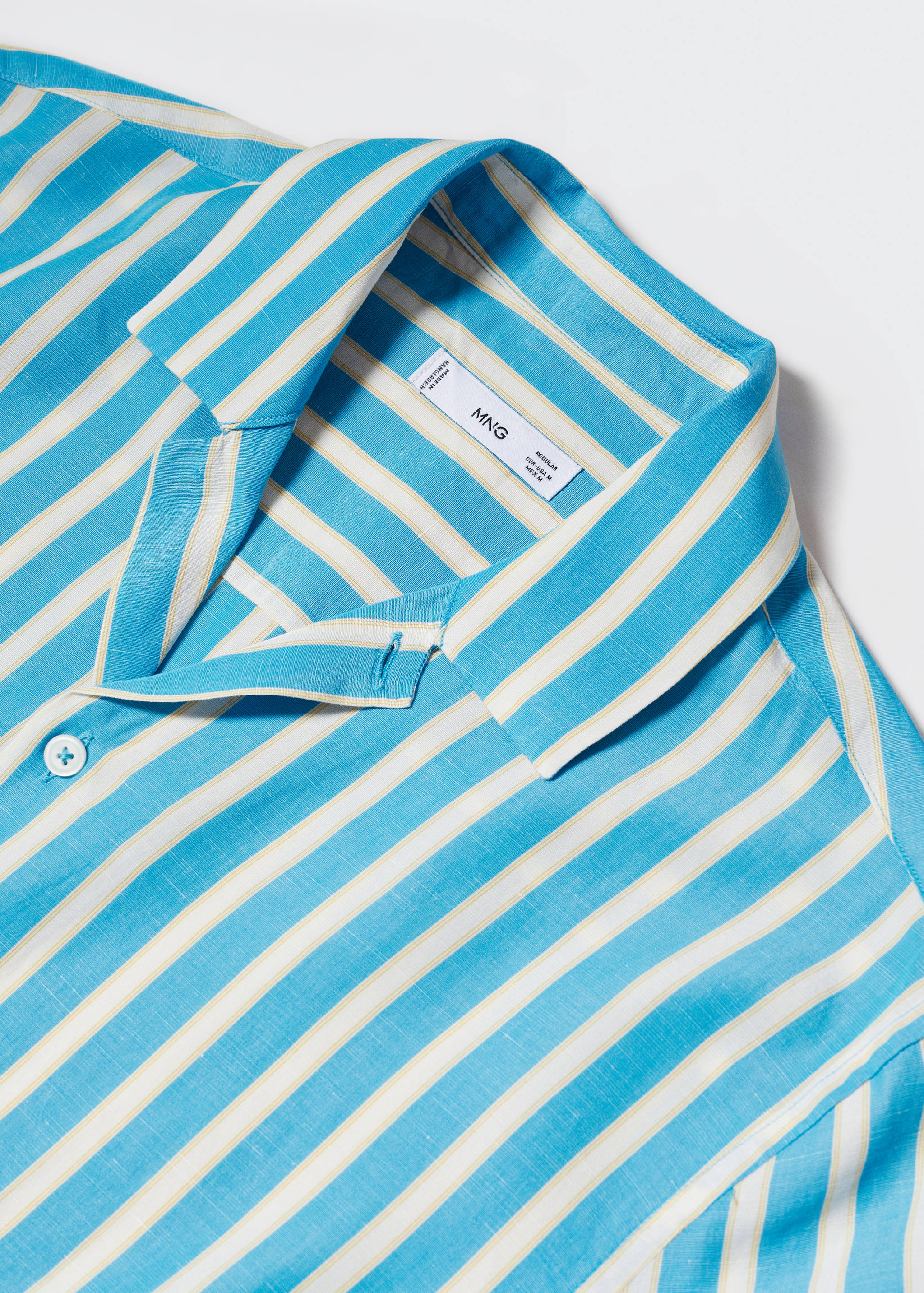 Striped cotton linen shirt - Details of the article 8