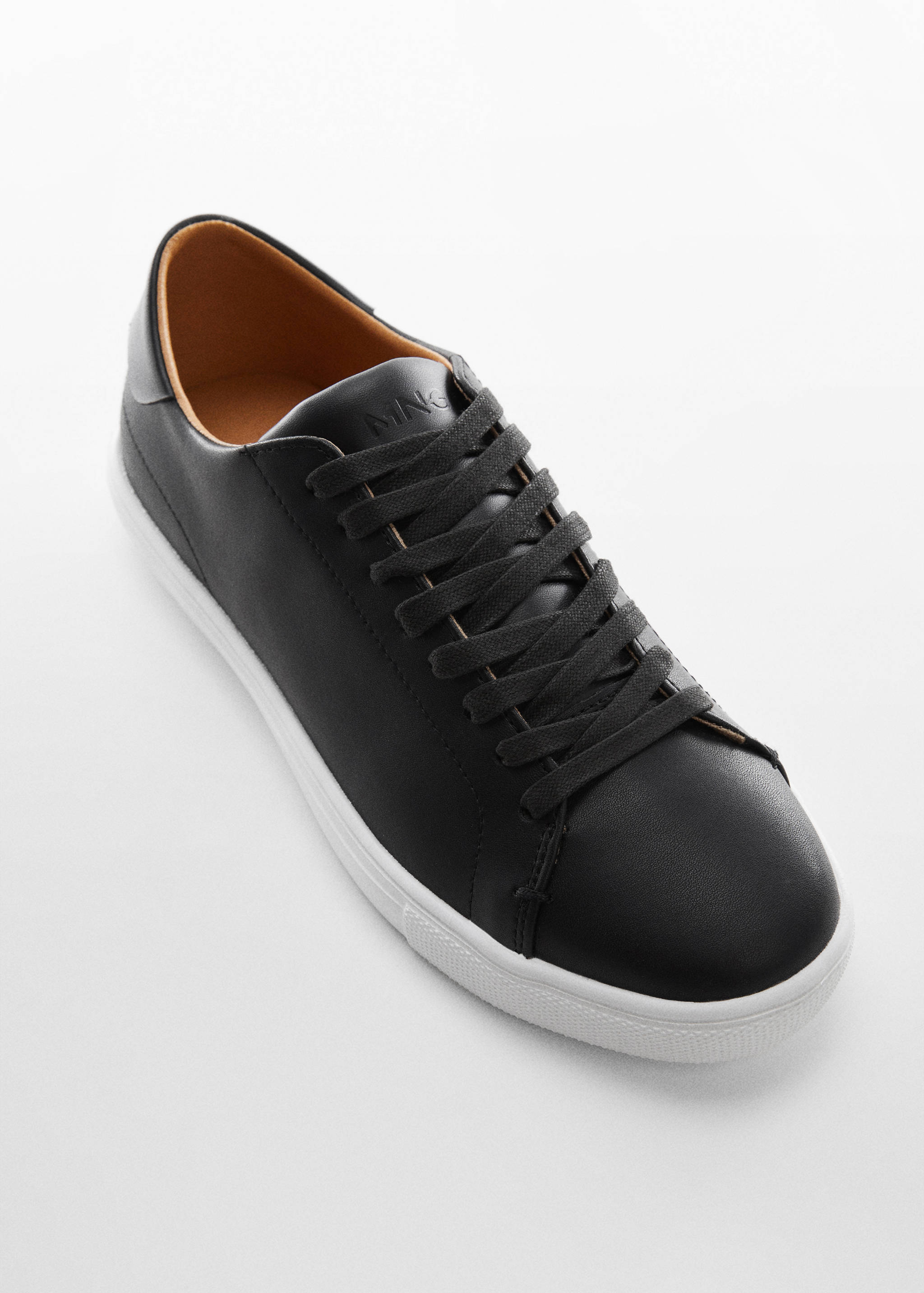 Monocoloured leather sneakers - Details of the article 2