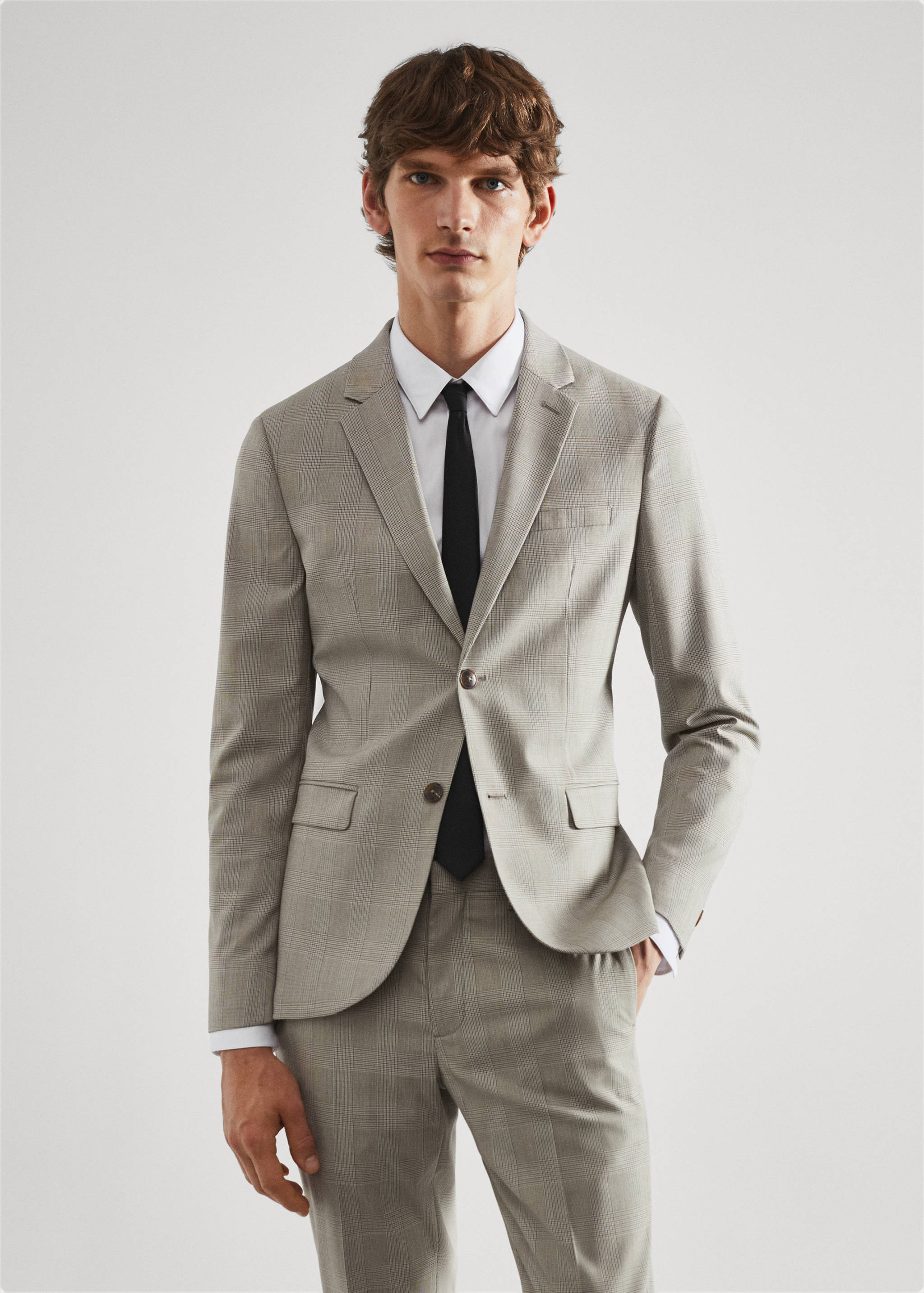 Veste costume imprimée super slim-fit - Plan moyen