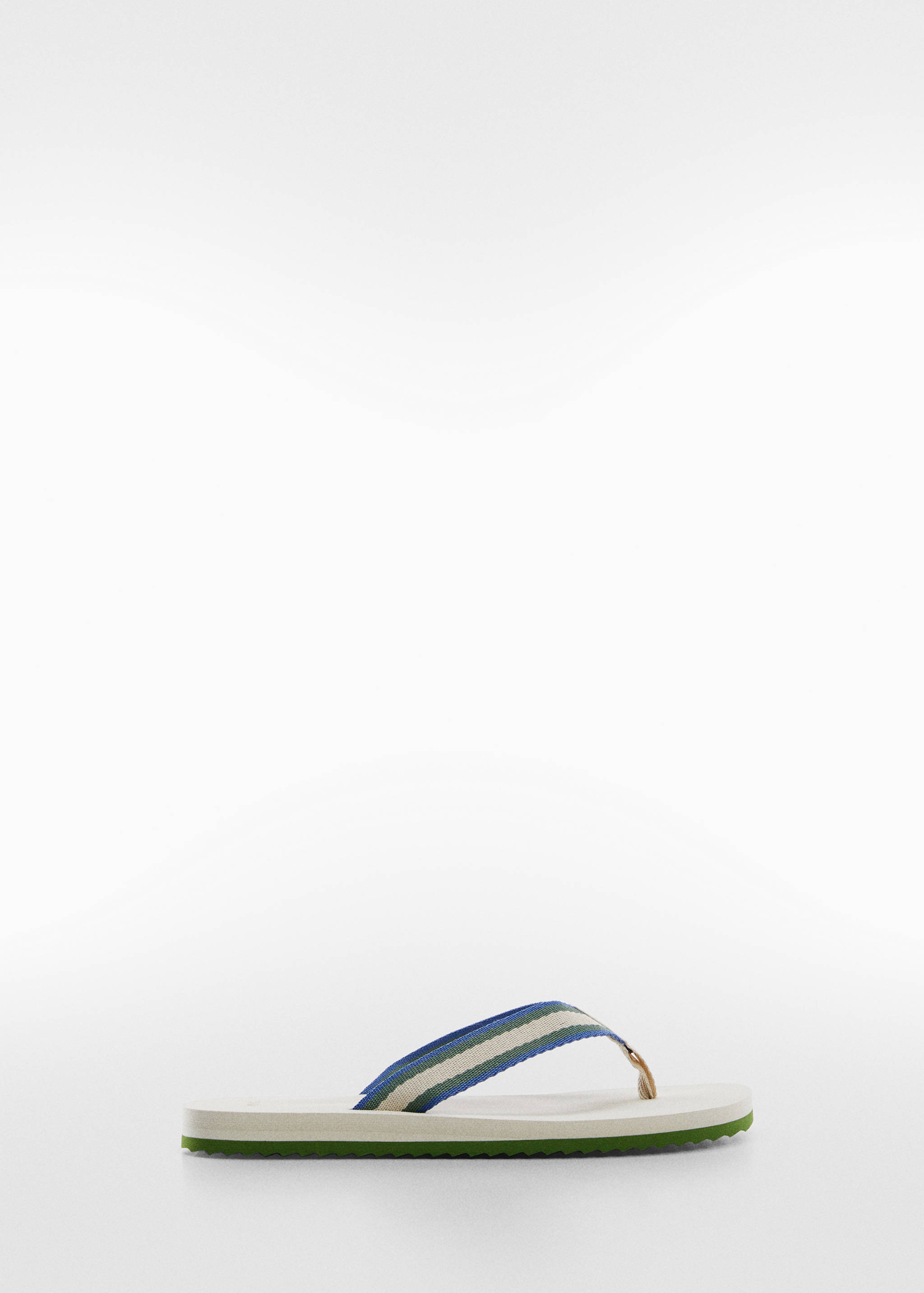 Шлепанцы с контрастными цветными ремешками - Изделие без модели