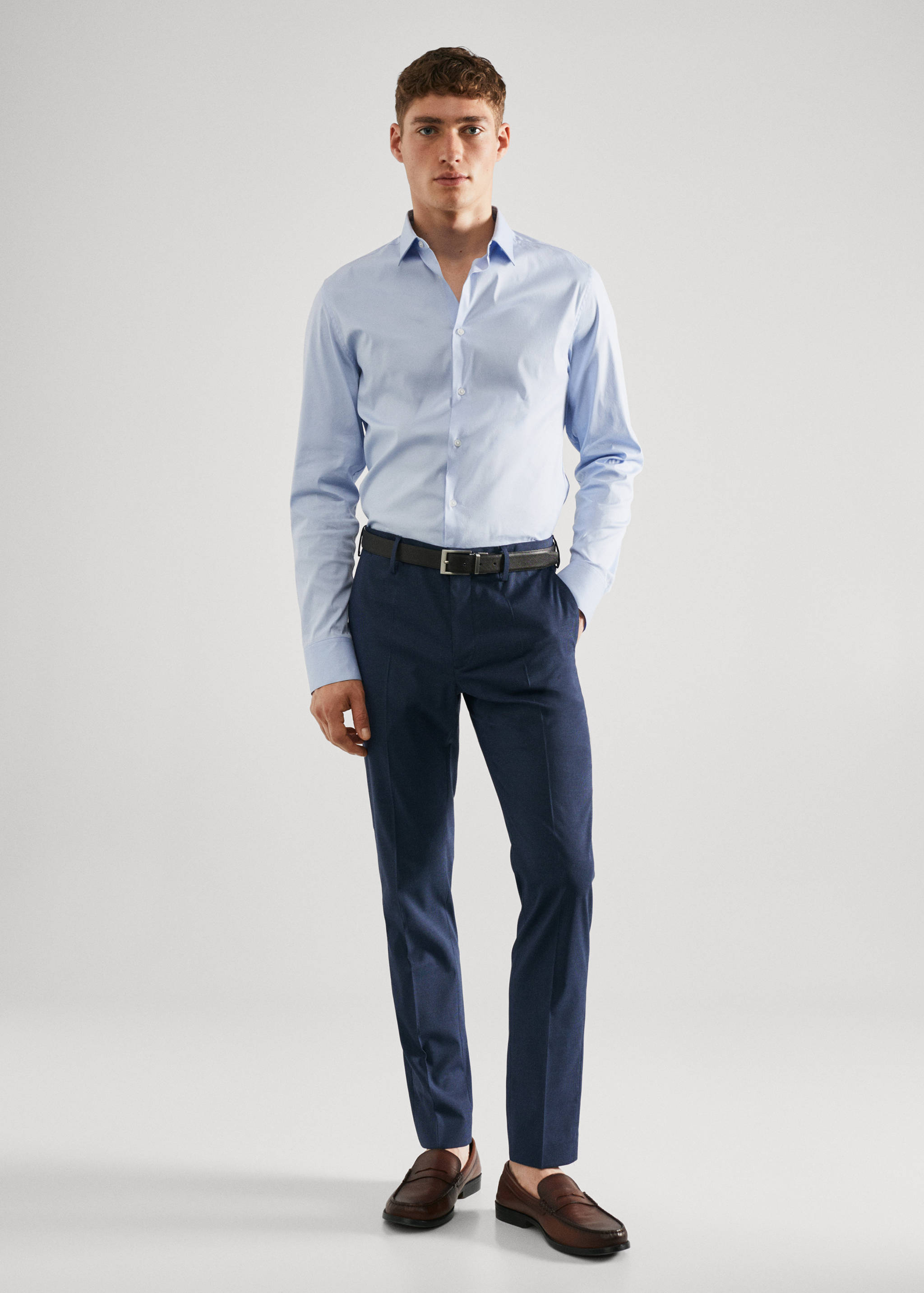 Pantalon costume imprimé super slim-fit - Plan général