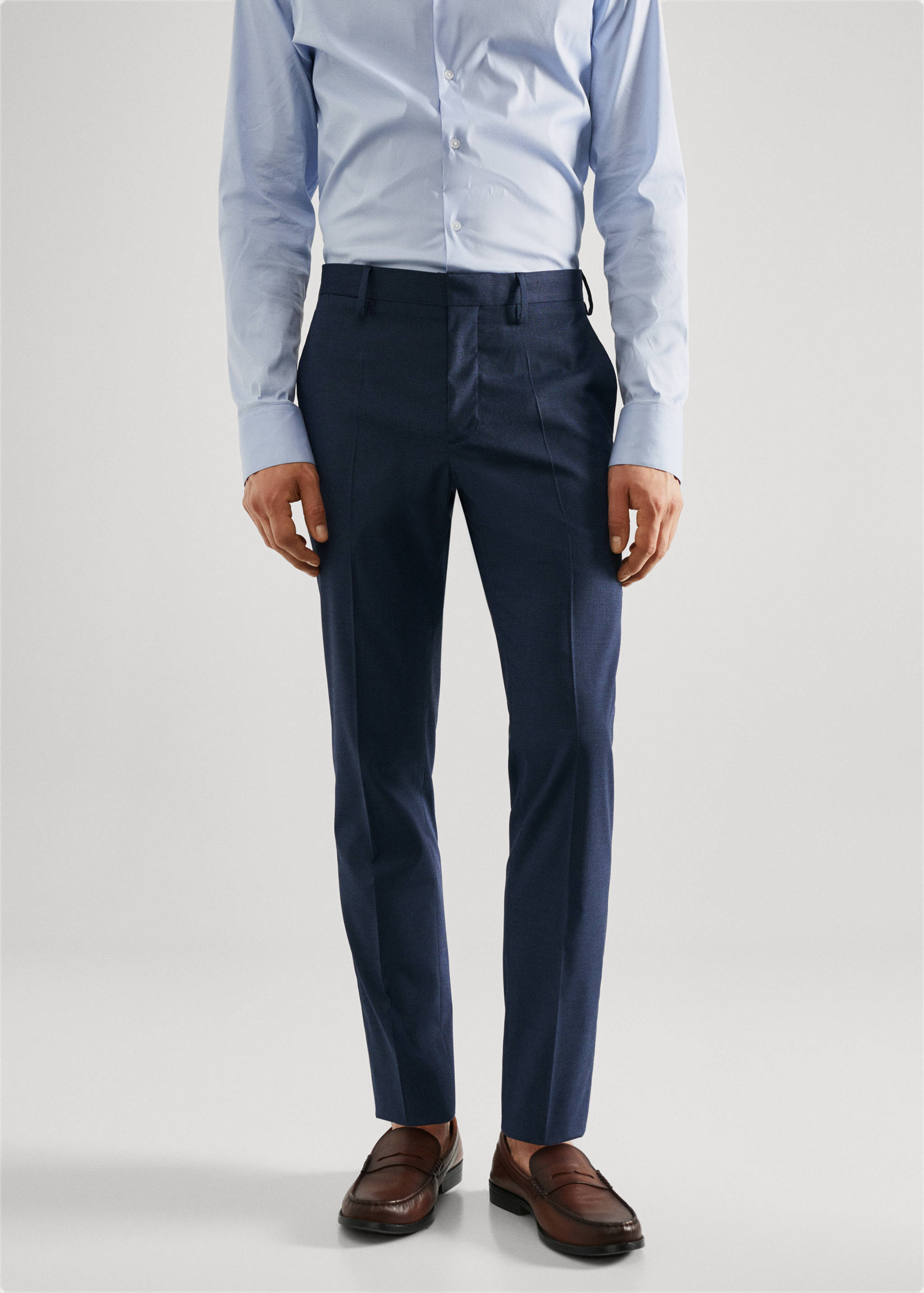 Pantalon costume imprimé super slim-fit - Plan moyen