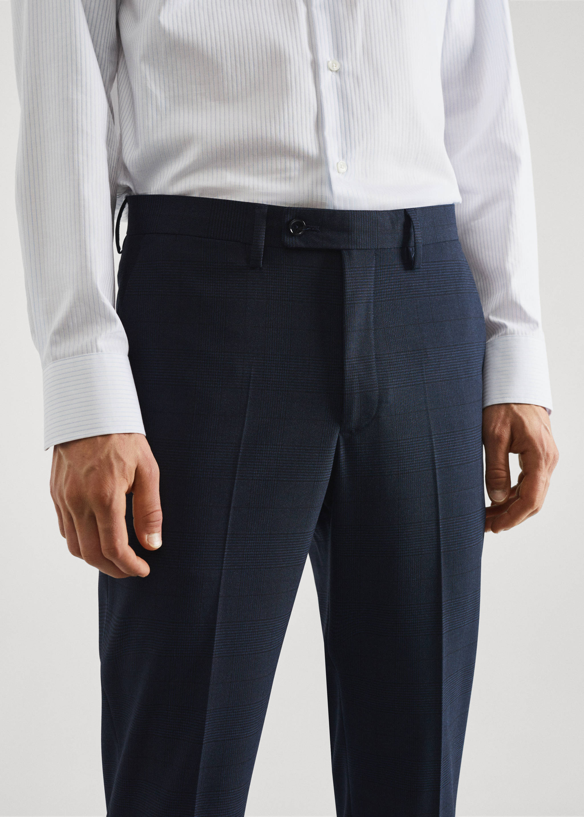Pantalon costume imprimé slim-fit tissu stretch - Détail de l'article 1