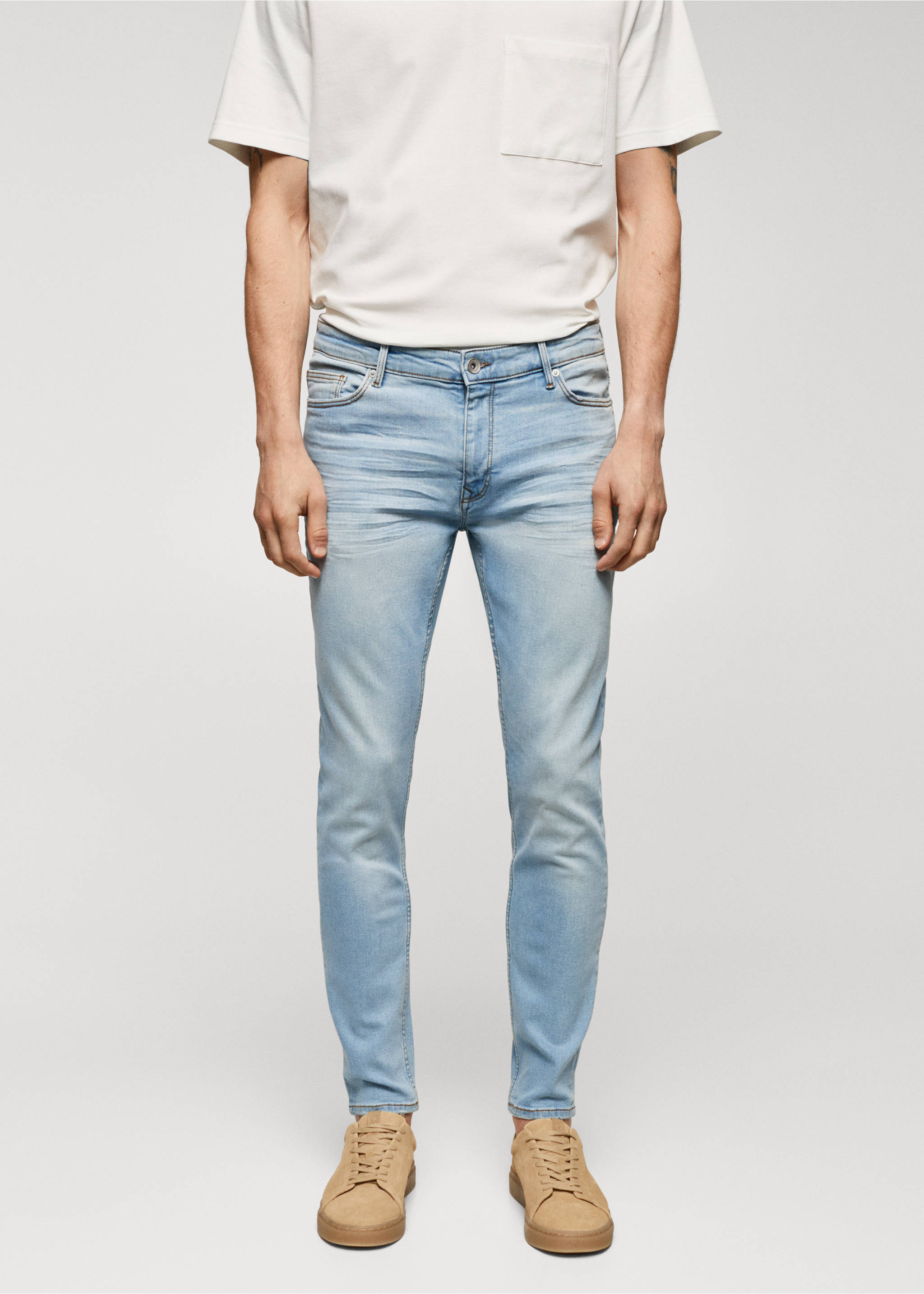 Jeans Jude skinny fit - Plano medio, Azul claro. Ref: 57040683-00.