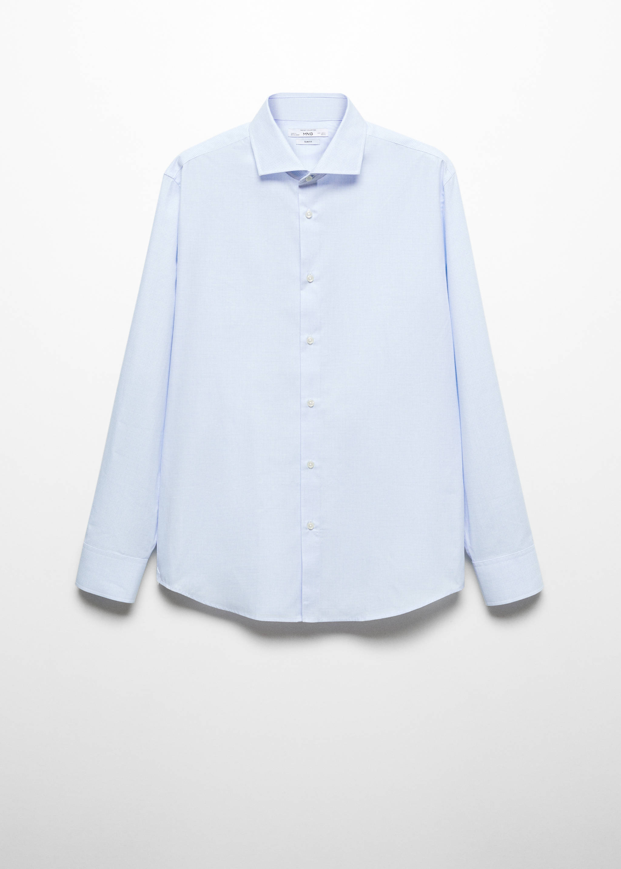 قميص بدلة من التويل بطبعات دقيقة ضيق - منتج دون نموذج