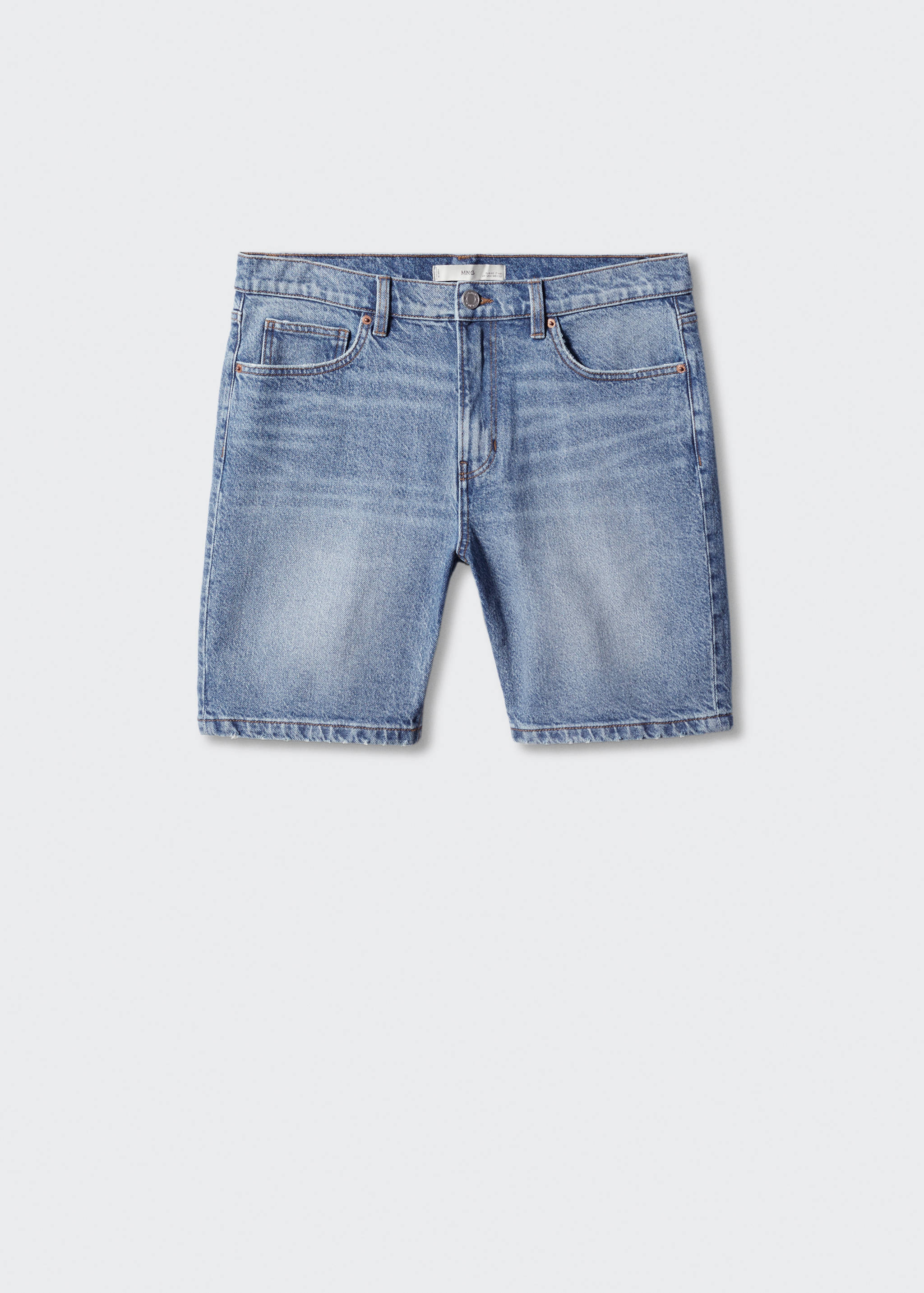 Regular-fit denim bermuda shorts - Article without model