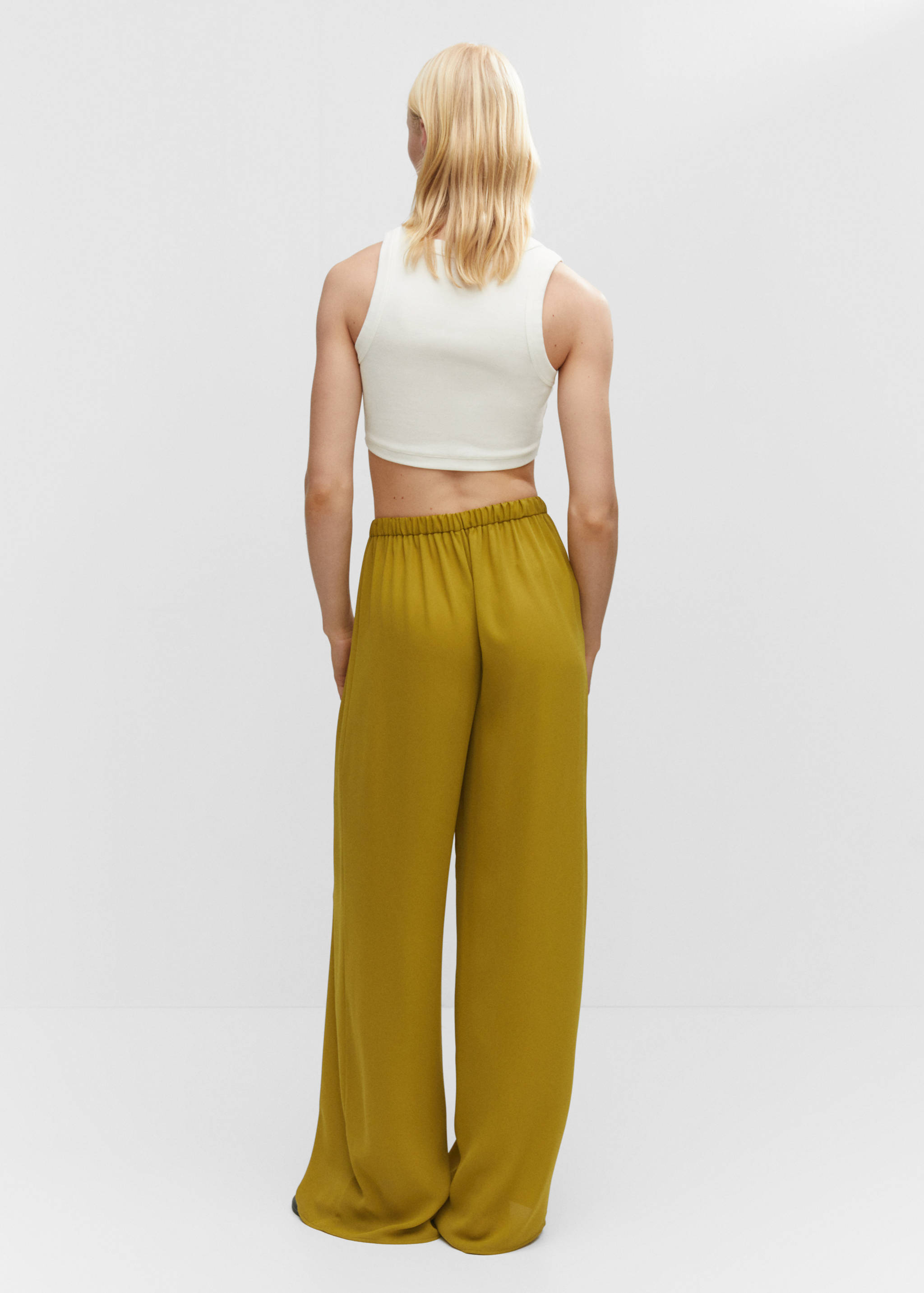 Pantalon wideleg taille élastique - Verso de l’article