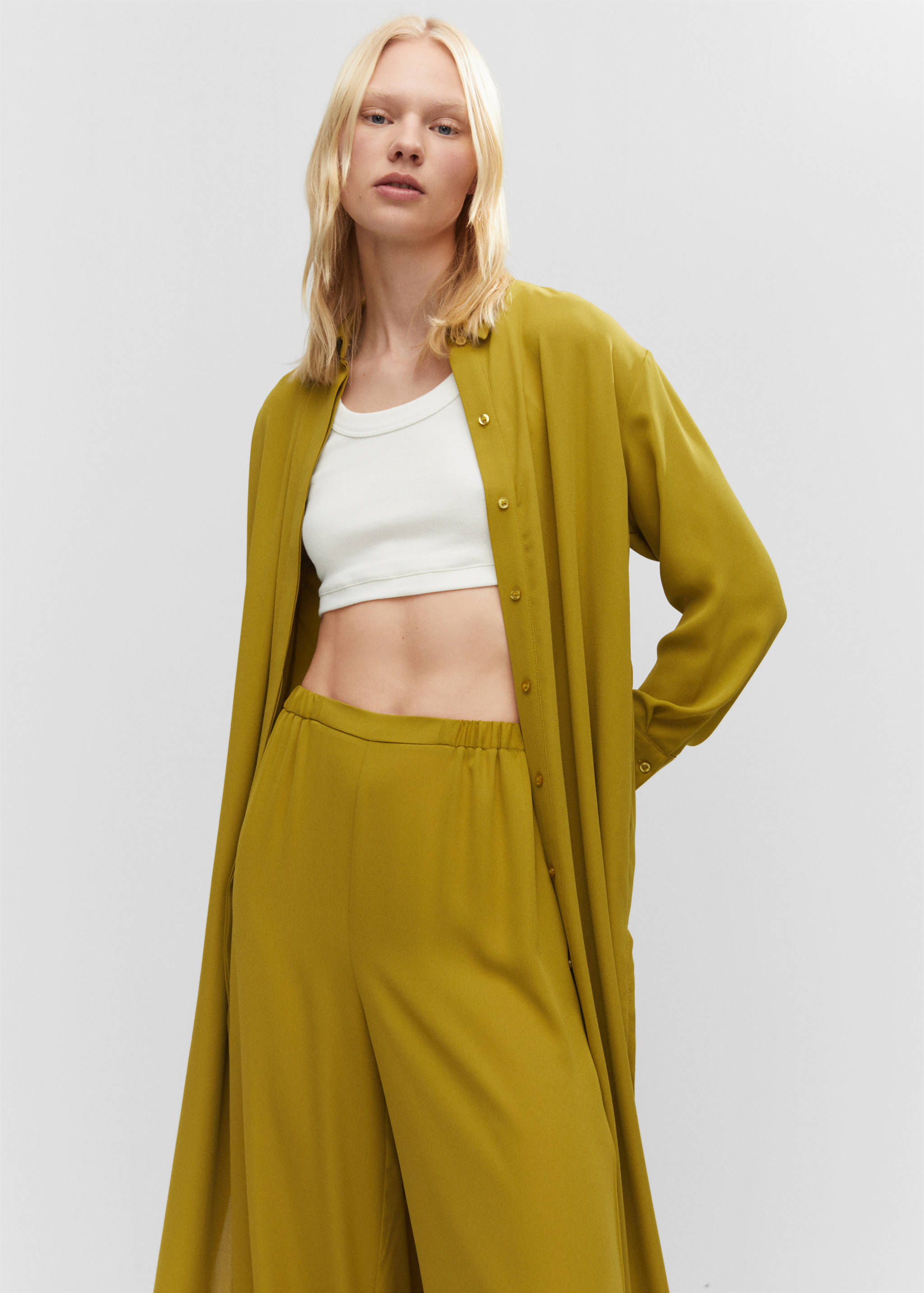 Pantalon wideleg taille élastique - Détail de l'article 1