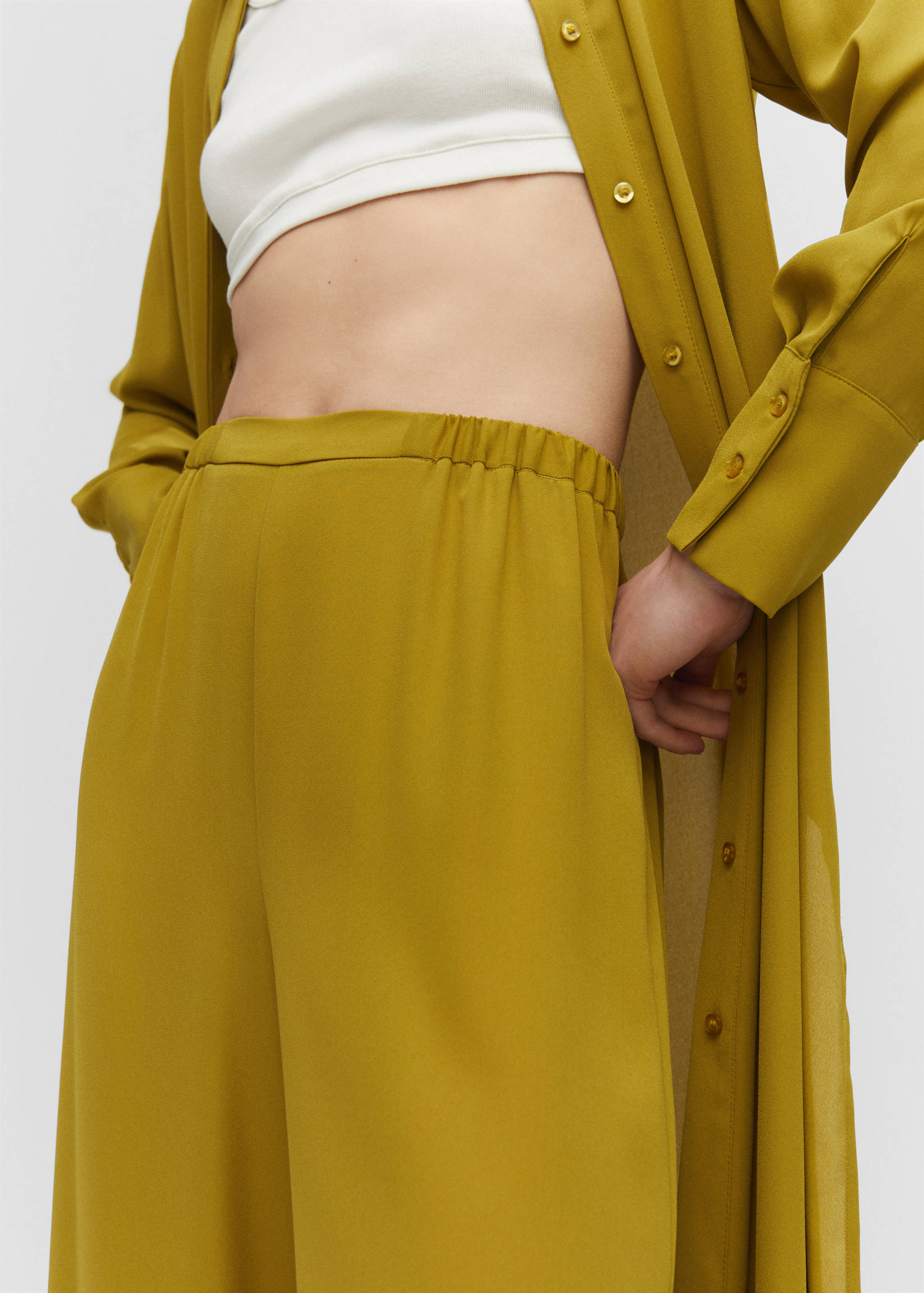 Pantalon wideleg taille élastique - Détail de l'article 6