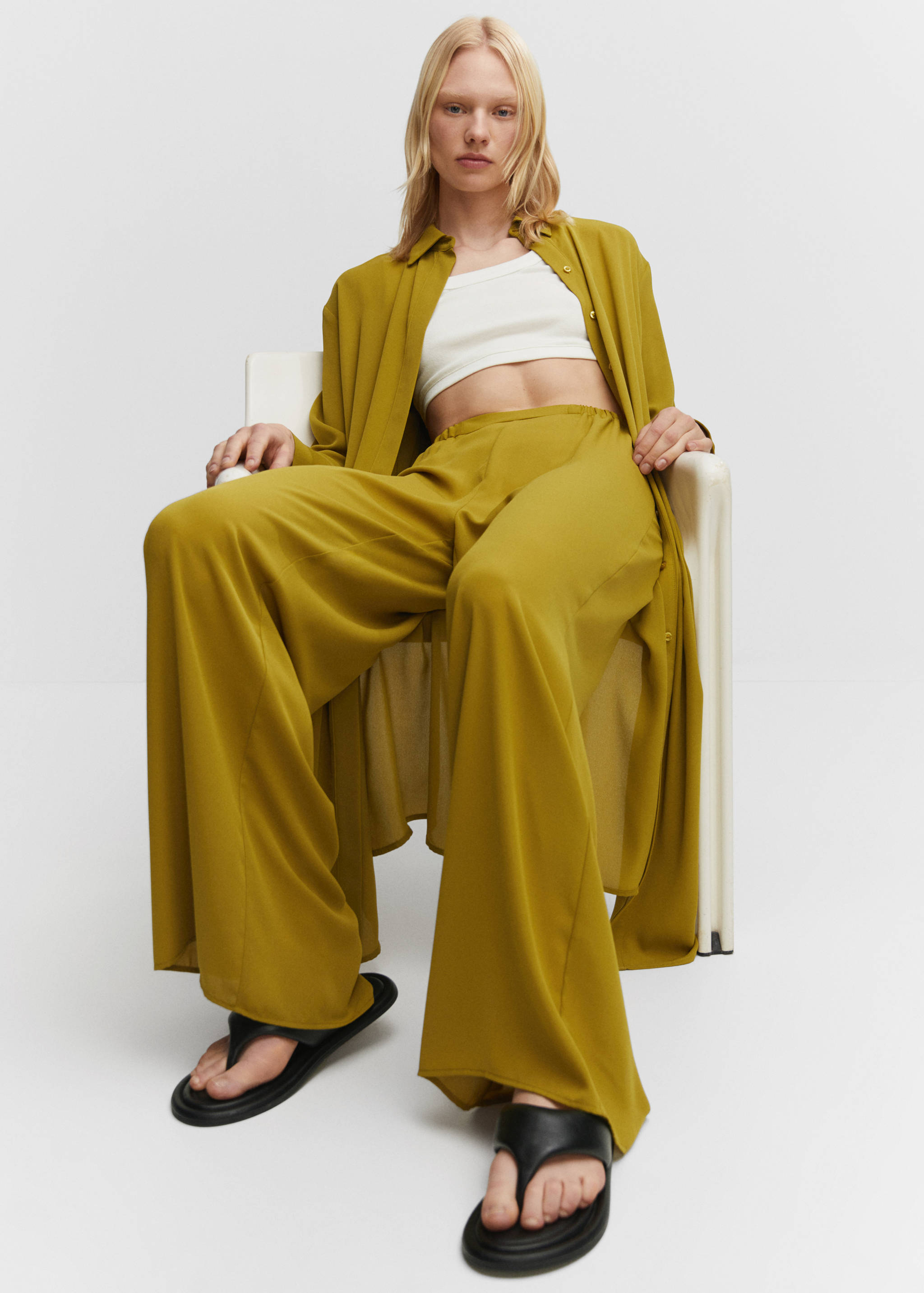 Pantalon wideleg taille élastique - Détail de l'article 2