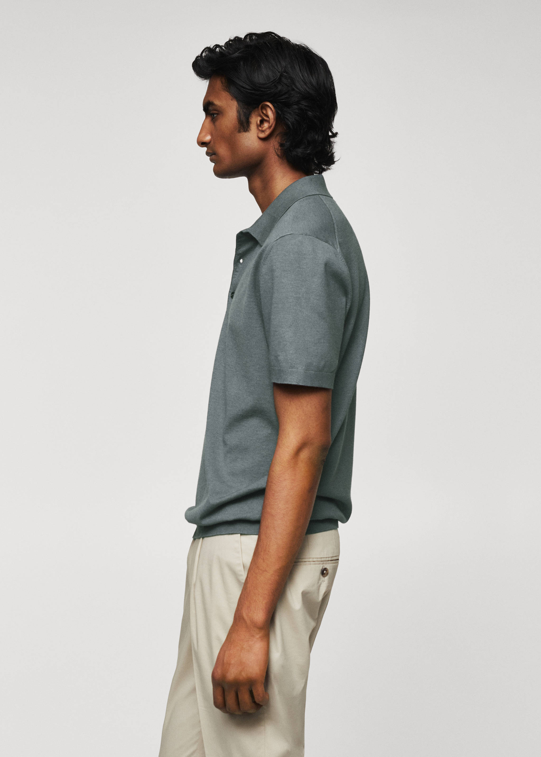 Fine-knit polo shirt - Details of the article 2