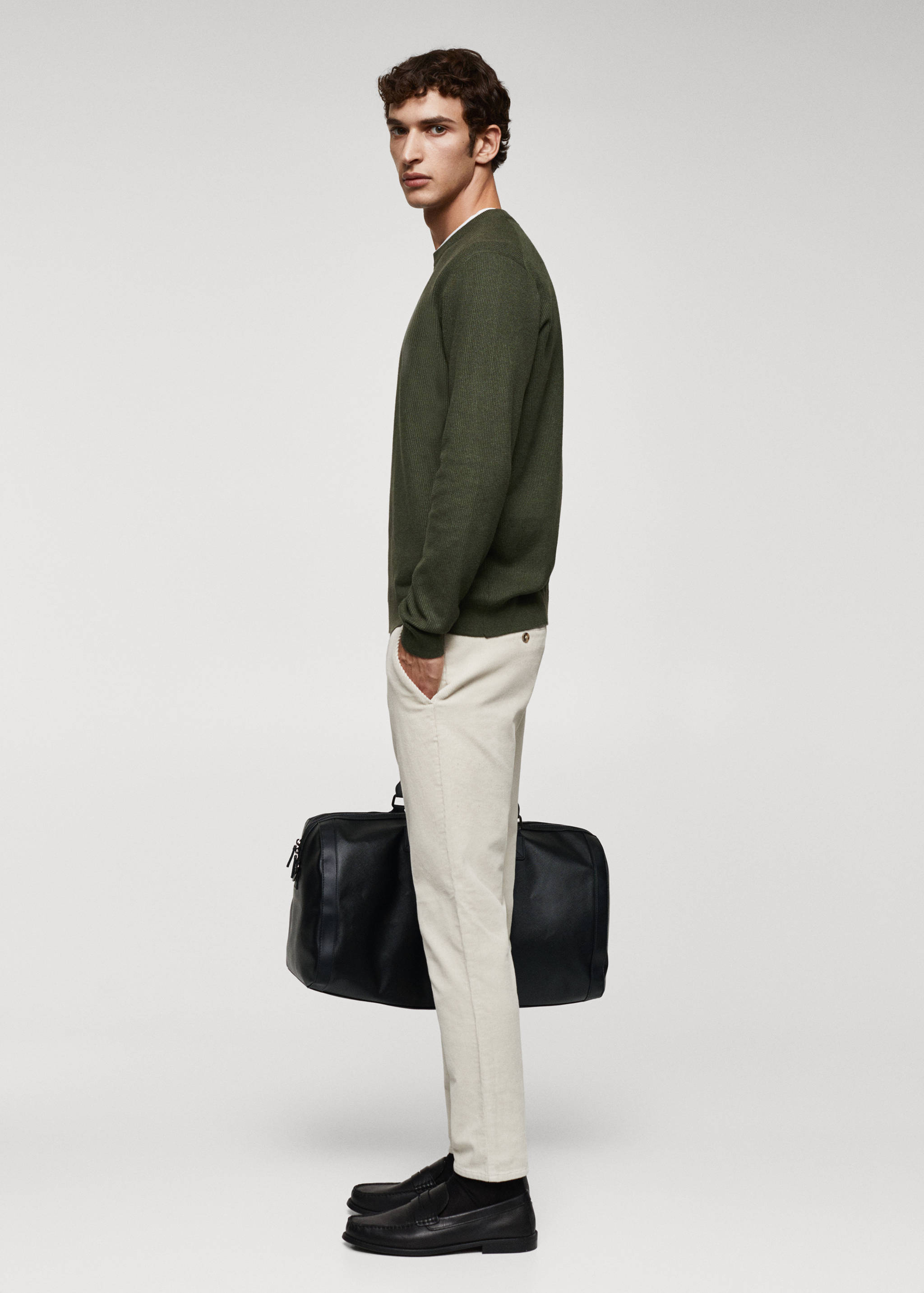 Structured cotton sweater - Details of the article 2