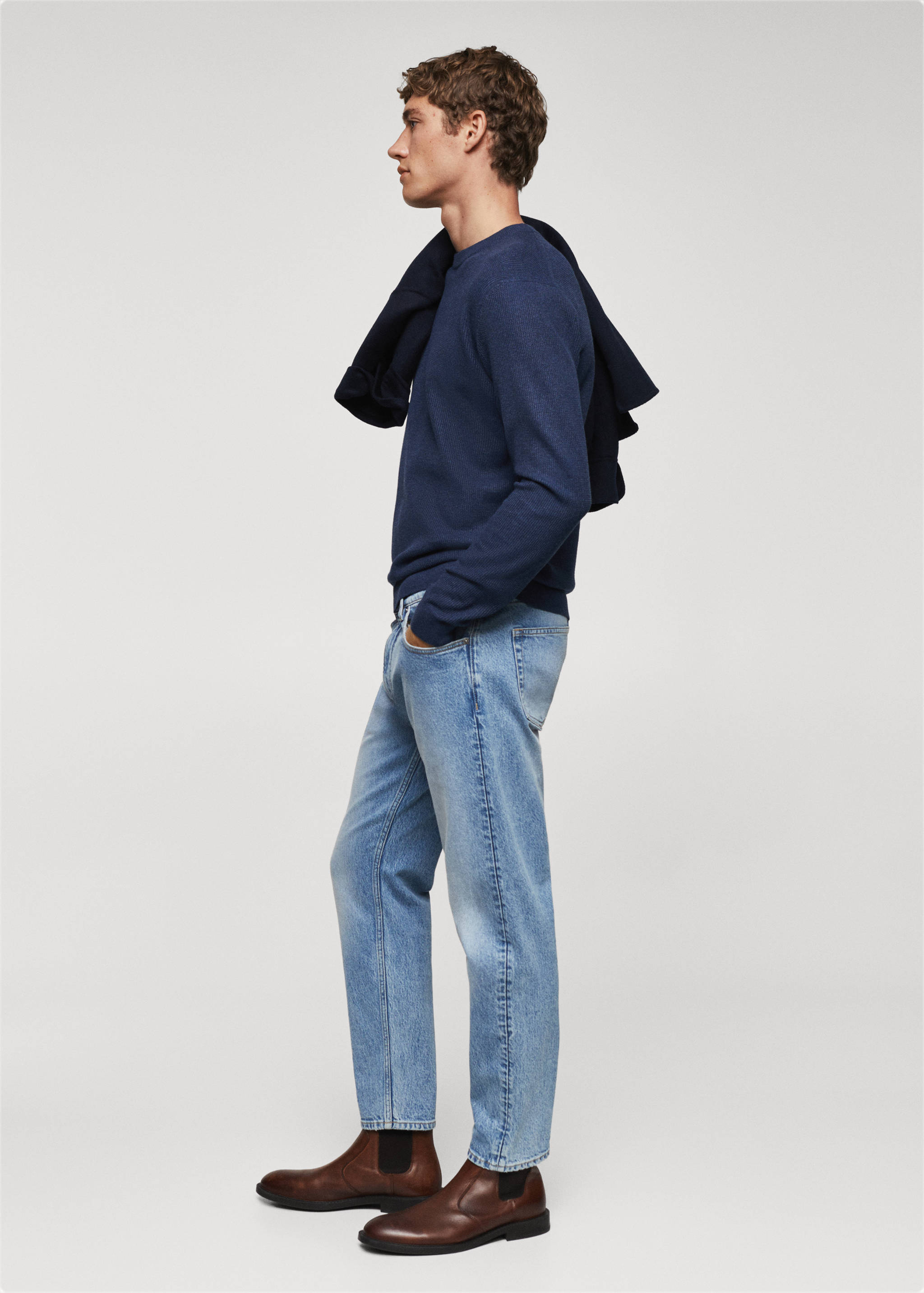 Structured cotton sweater - Details of the article 2