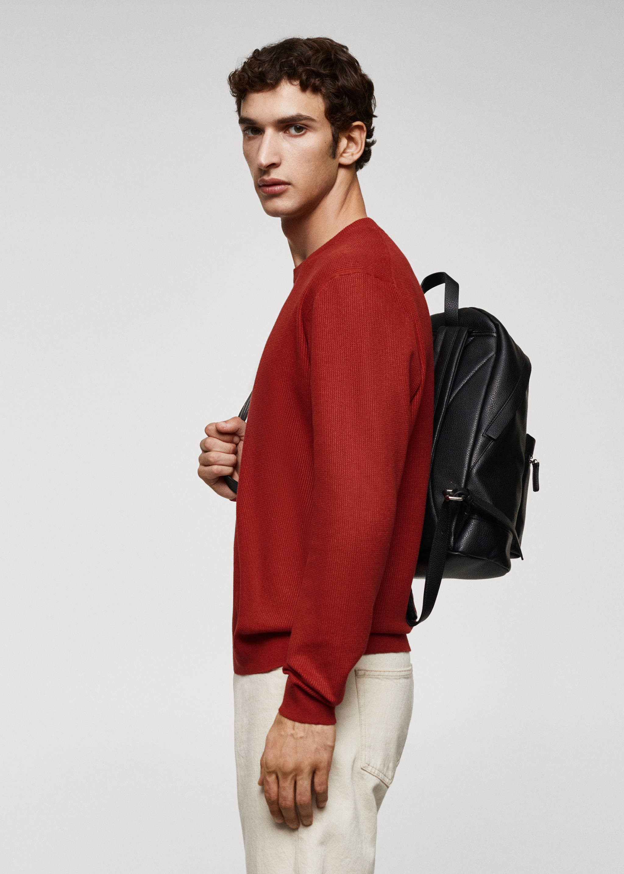 Structured cotton sweater - Details of the article 2